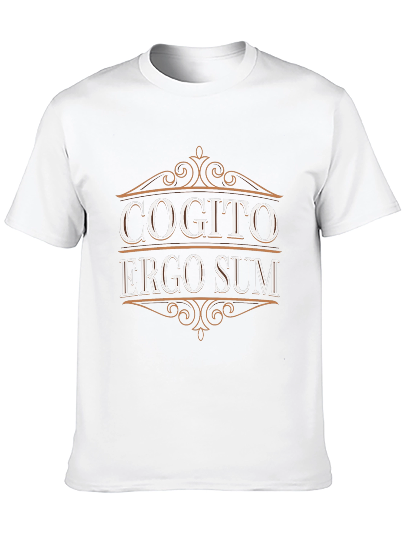 Black Cogito Ergo Sum Black T-Shirt - Philosophical Tee view 10