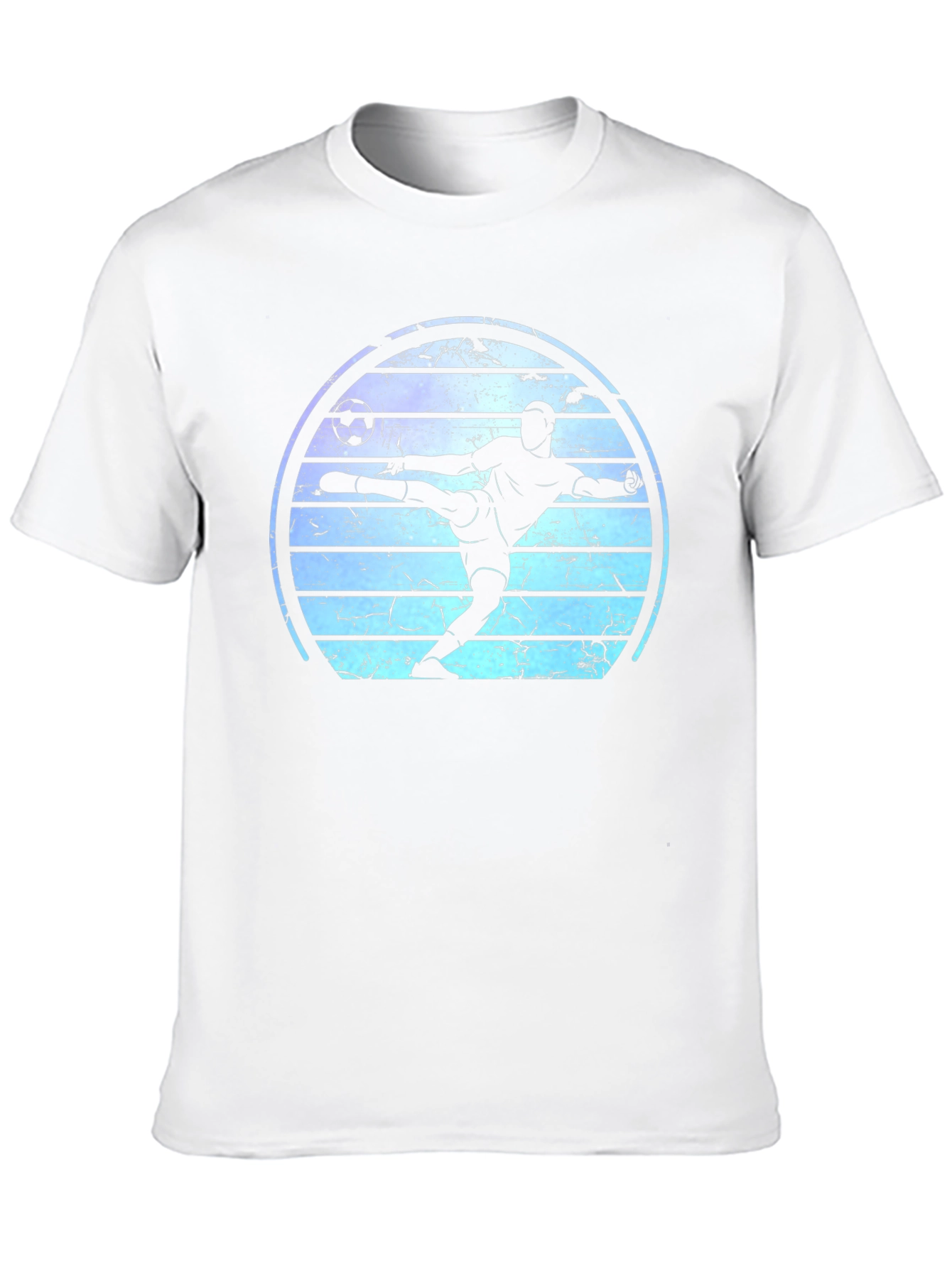 Black Soccer Player Graphic Tee - Retro Style view 10