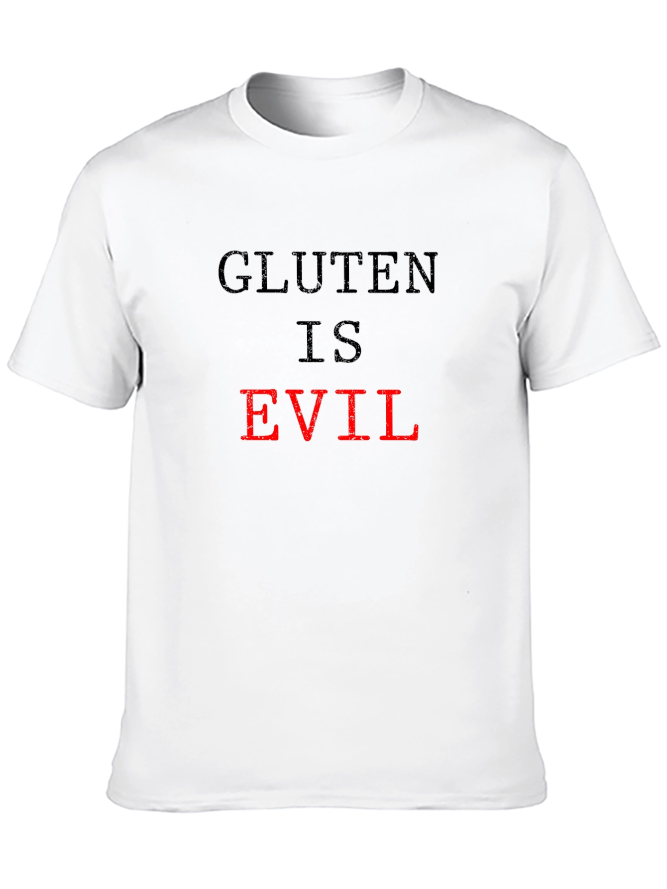 Black Gluten is Evil T-Shirt - Black view 10