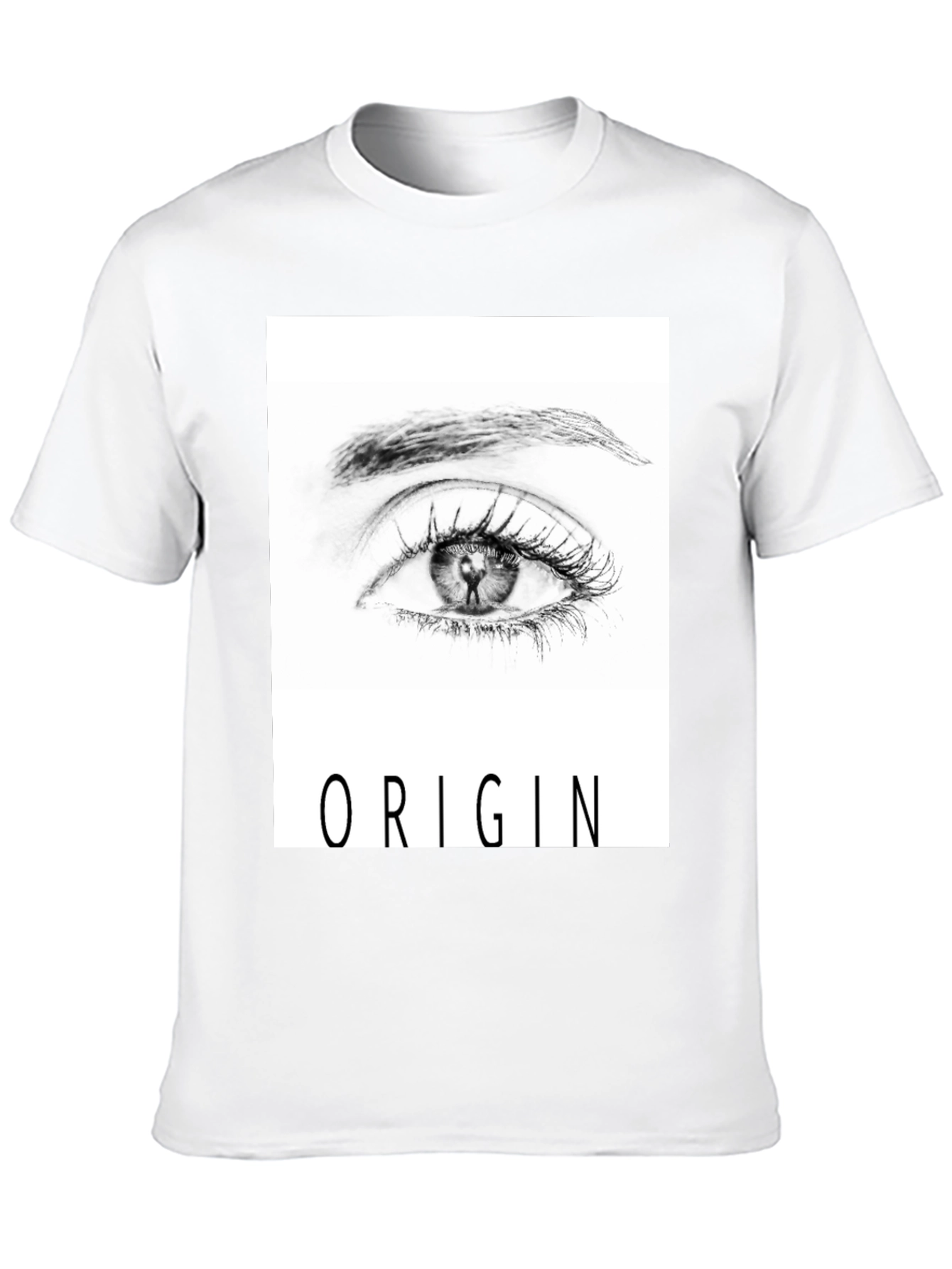 Black Origin Eye Graphic Tee - Black Unisex T-Shirt view 10