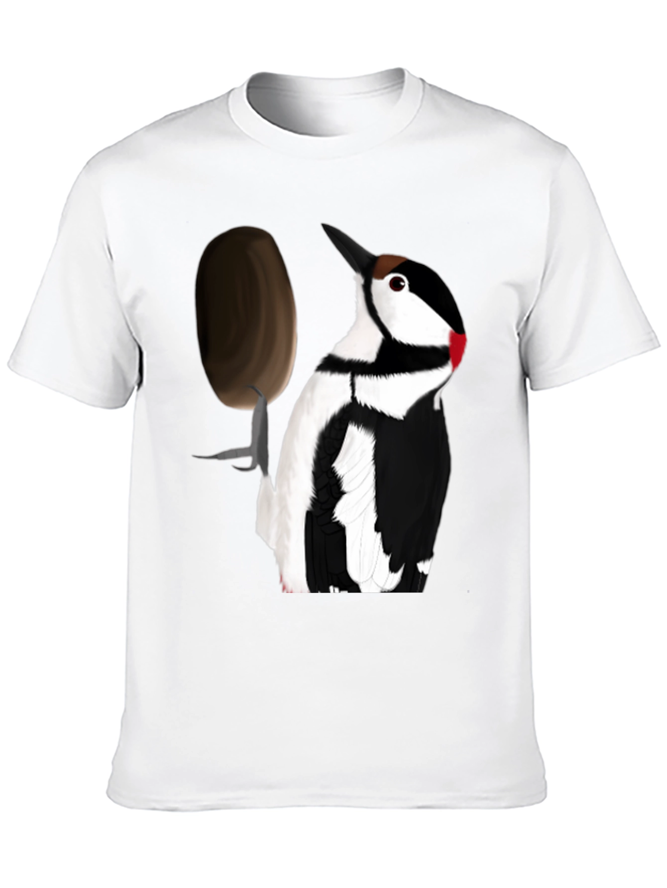 Black Woodpecker T-Shirt - Black Crew Neck Tee view 10