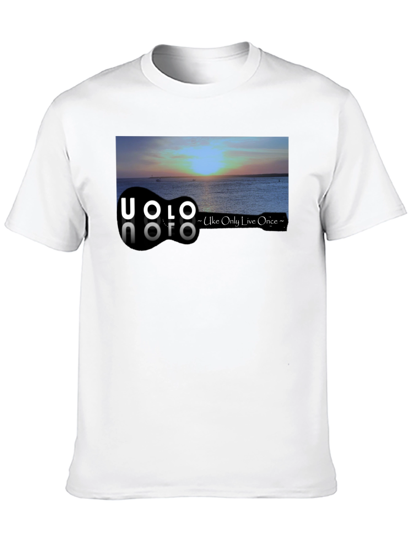 Black UOLO Ukulele Sunset Graphic Tee - Uke Only Live Once view 10