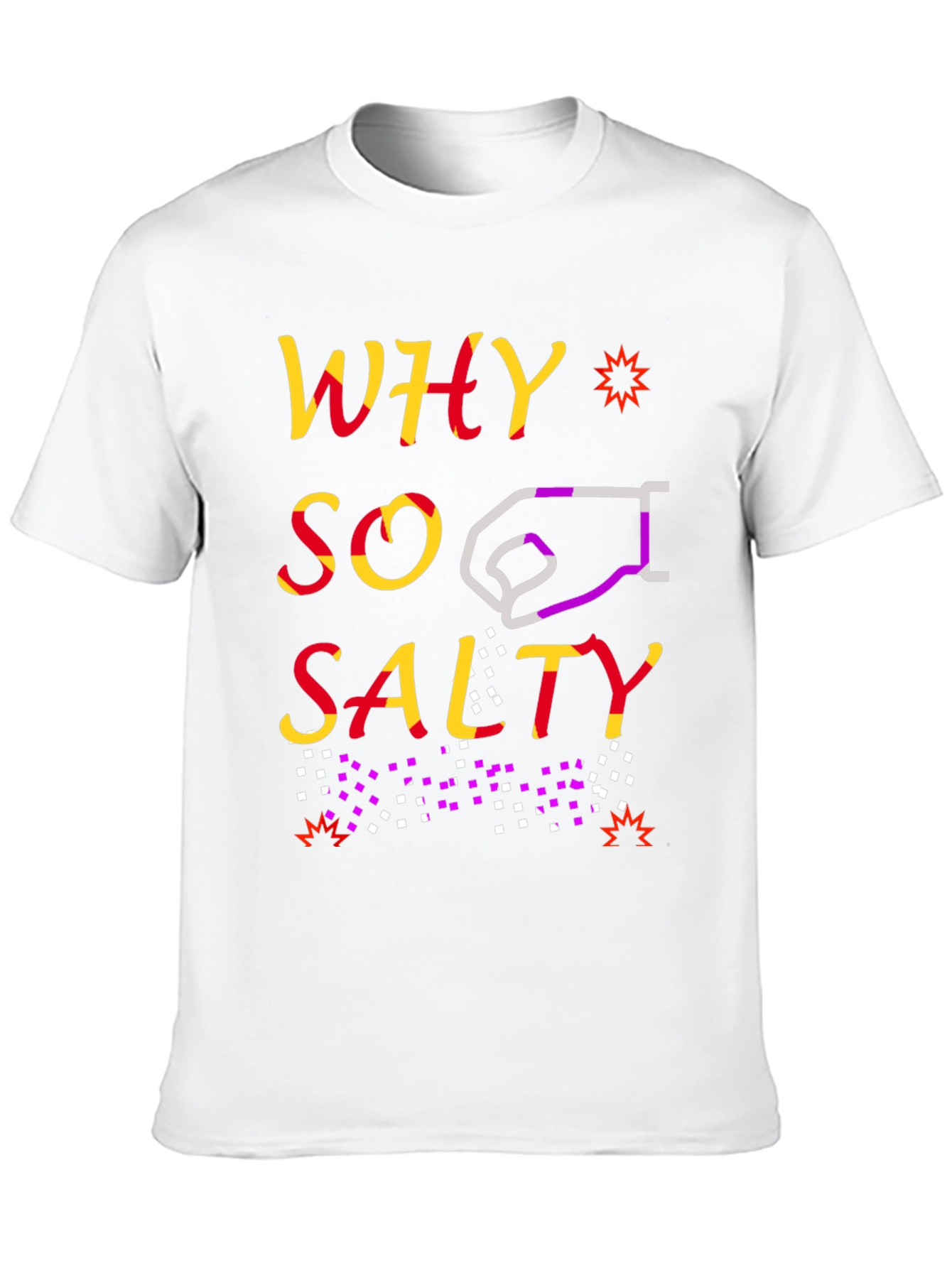 Black Why So Salty Graphic Tee - Trendy & Unique view 10