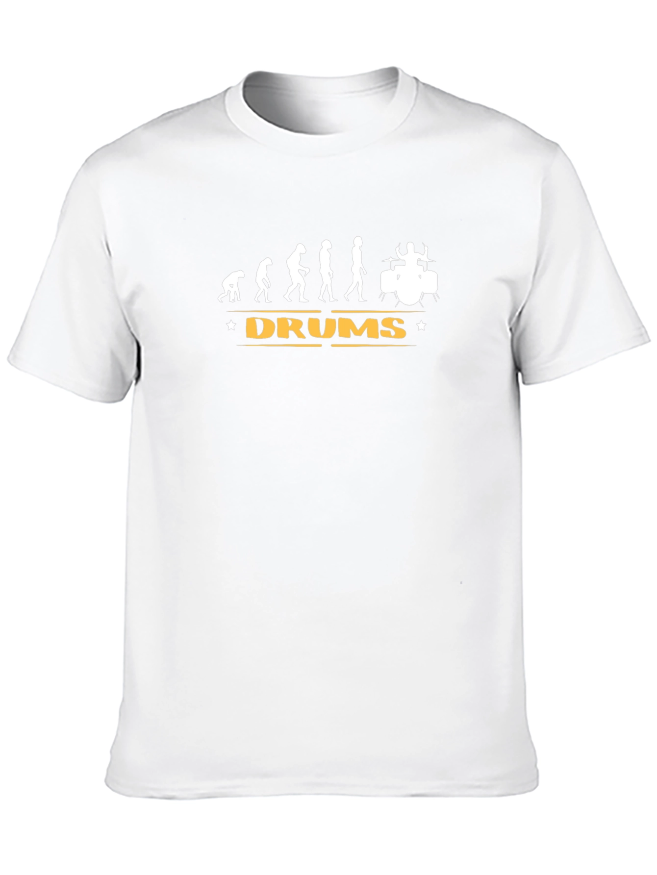 Black Evolution of Drums T-Shirt - Black Cotton Tee view 10
