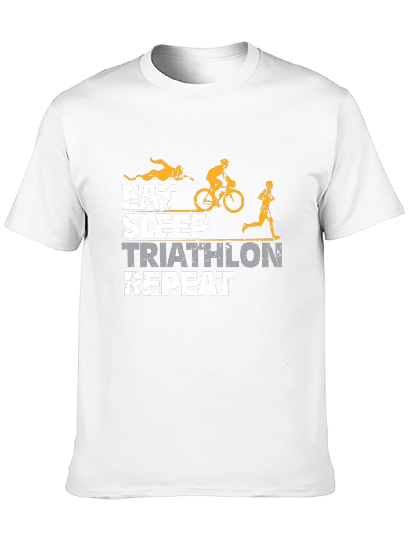 Black Eat Sleep Triathlon Repeat T-Shirt view 10