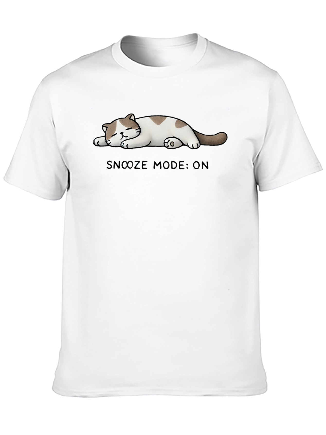 Black Snooze Mode: ON Cat T-Shirt view 10