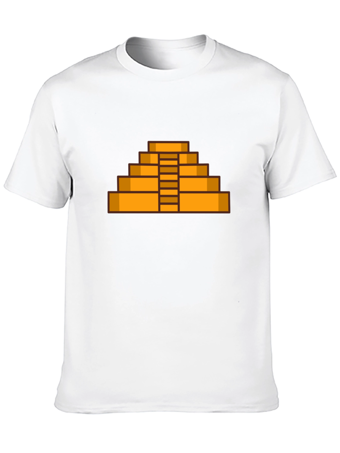 Black Pixel Pyramid Graphic Tee - Retro Style view 10