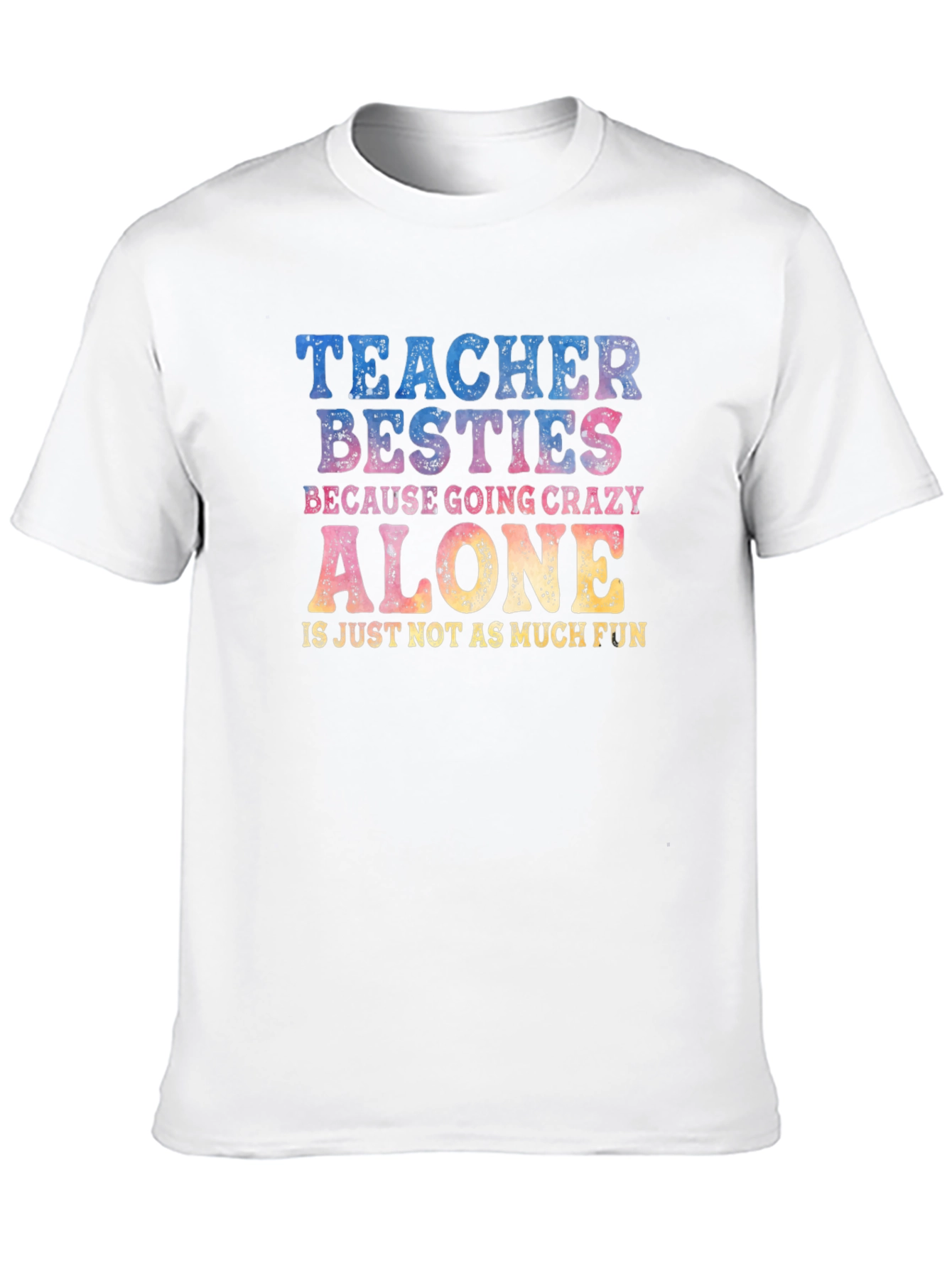 Black Teacher Besties Crazy Alone T-Shirt view 10