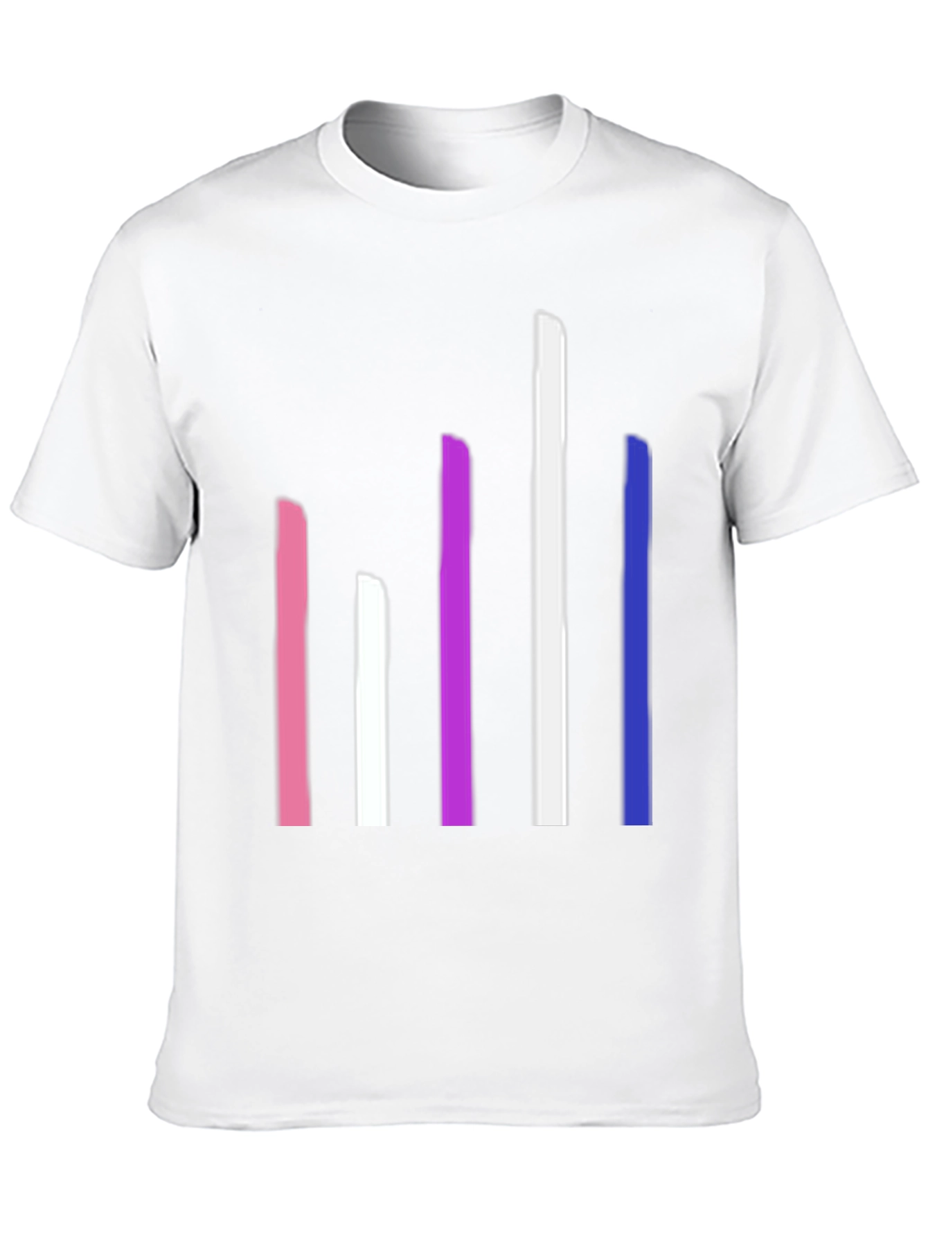 Black Modern Striped Graphic Tee - Unisex Cotton Blend view 10