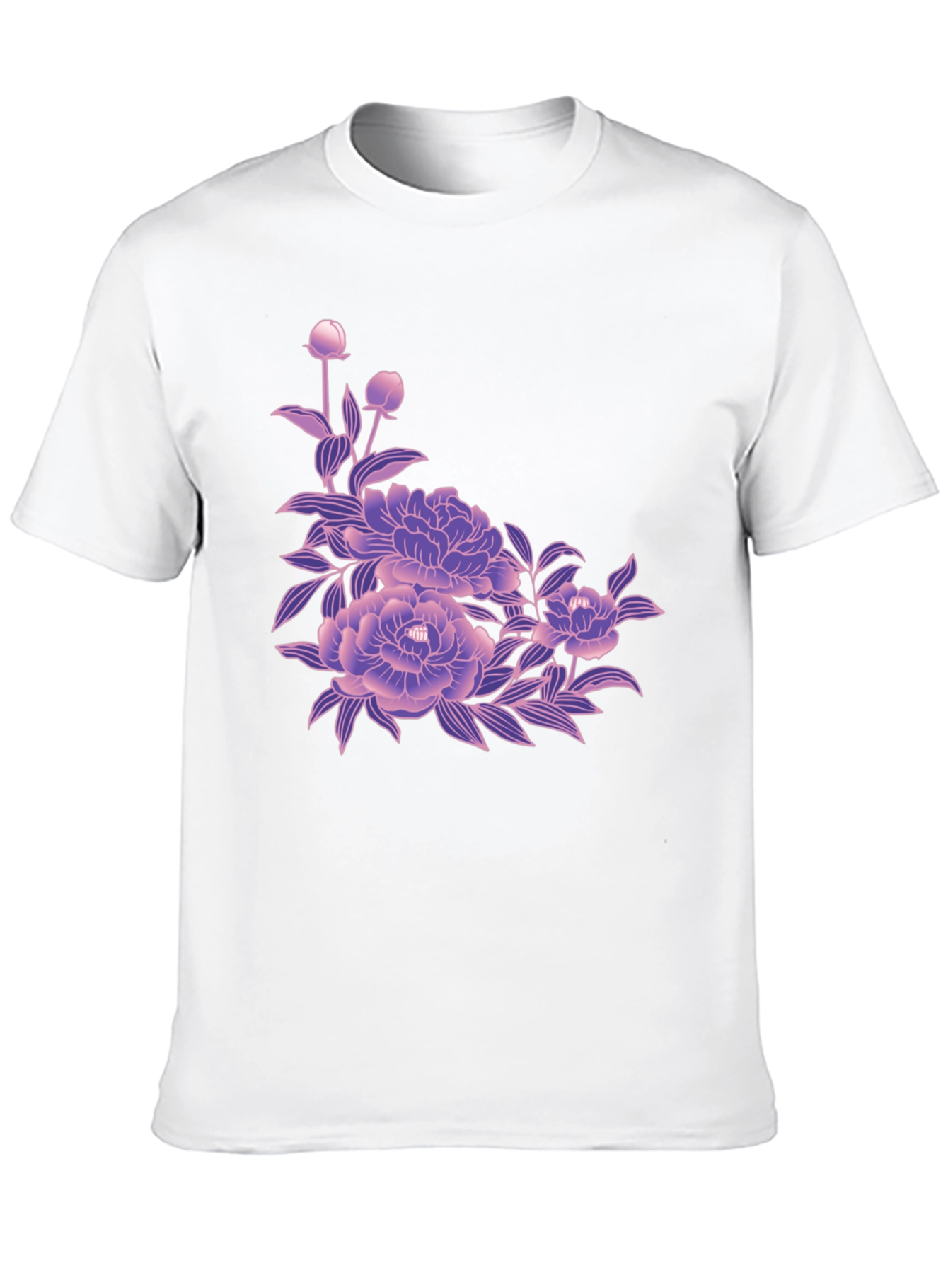 Black Black Tee with Floral Blossom Design view 10