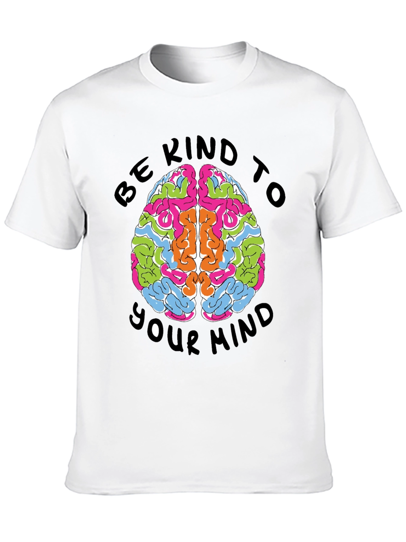 Black Be Kind To Your Mind Graphic Tee - Black Cotton T-Shirt view 10