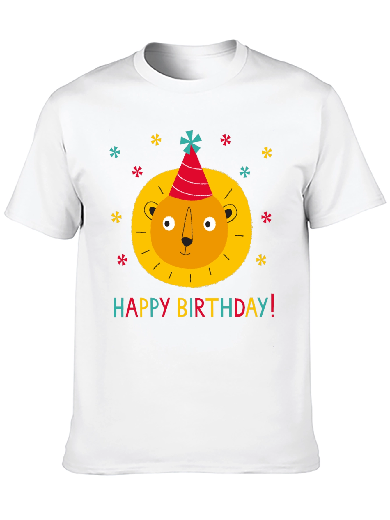 Black Birthday Lion T-Shirt - Fun Party Tee view 10