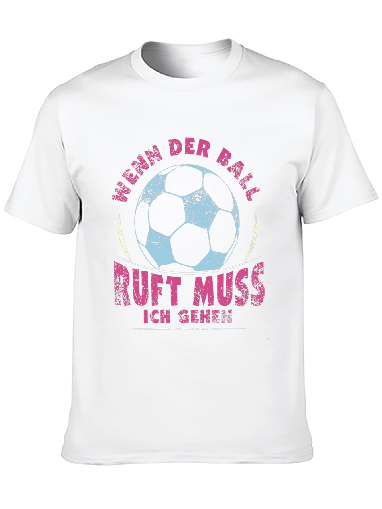 Black Soccer Ball Graphic T-Shirt - "Wenn Der Ball Ruft" view 10