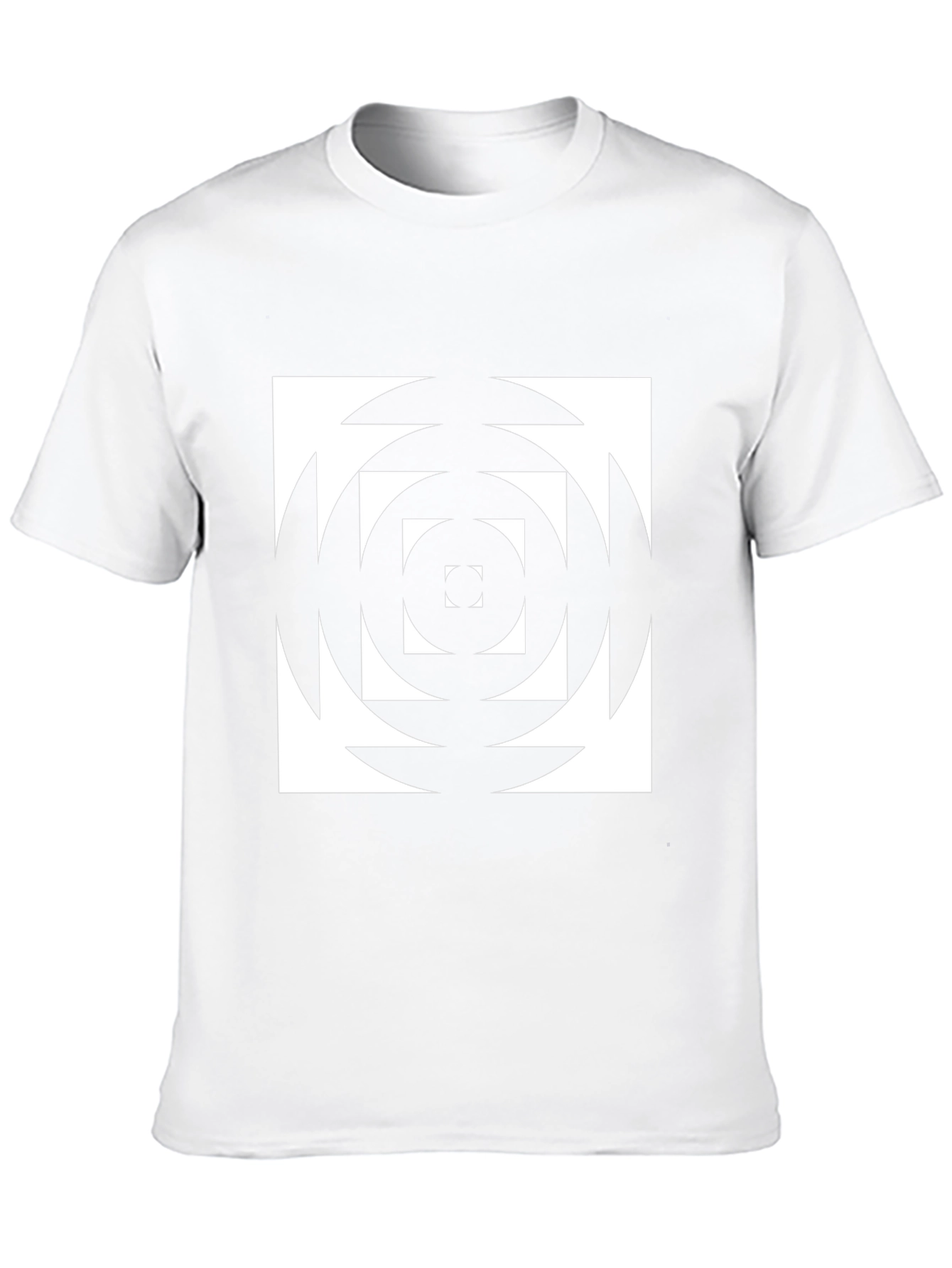 Black Geometric Optical Illusion Graphic T-Shirt view 10