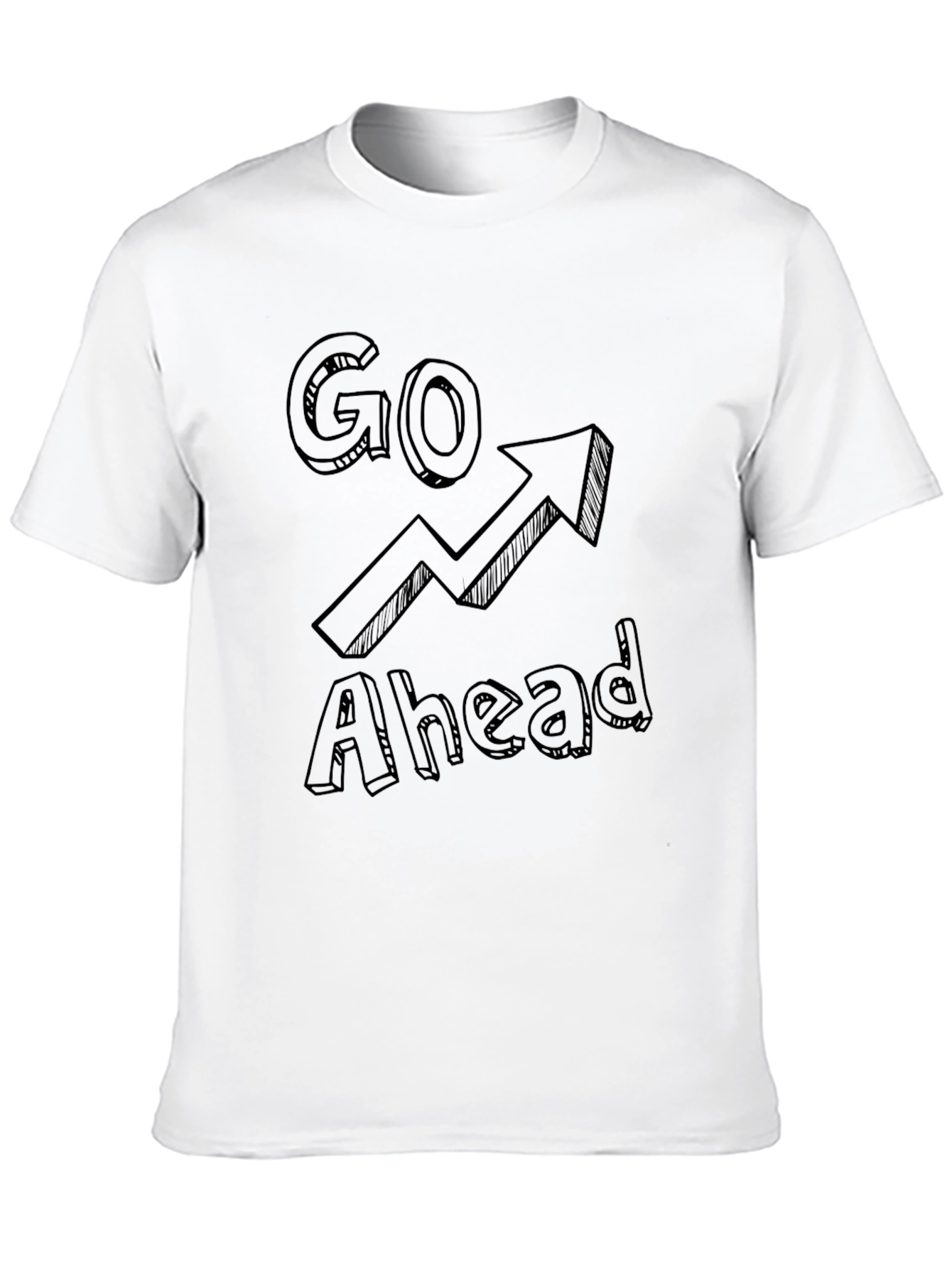 Black Go Ahead Graphic T-Shirt view 10