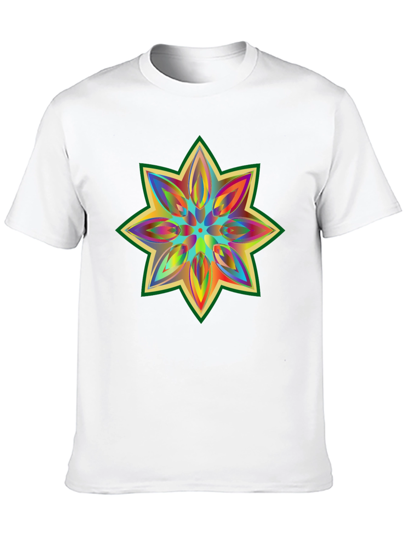 Black Rainbow Star Graphic Tee - Soft Cotton view 10