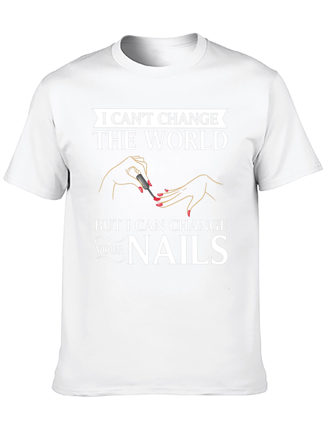 Black Nail Technician Graphic T-Shirt view 10