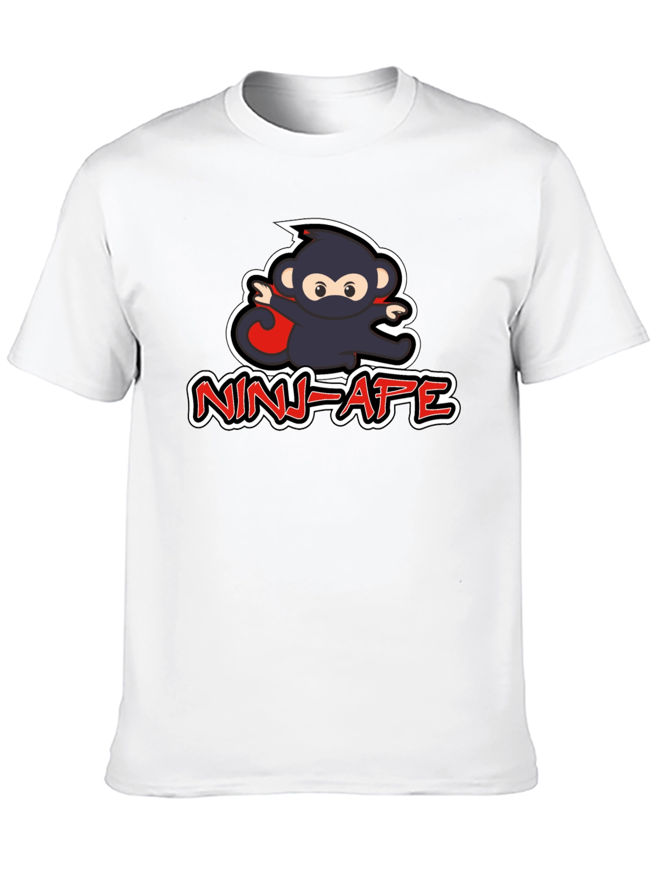Black Ninja Ape Graphic T-Shirt - Cool & Unique Design view 10