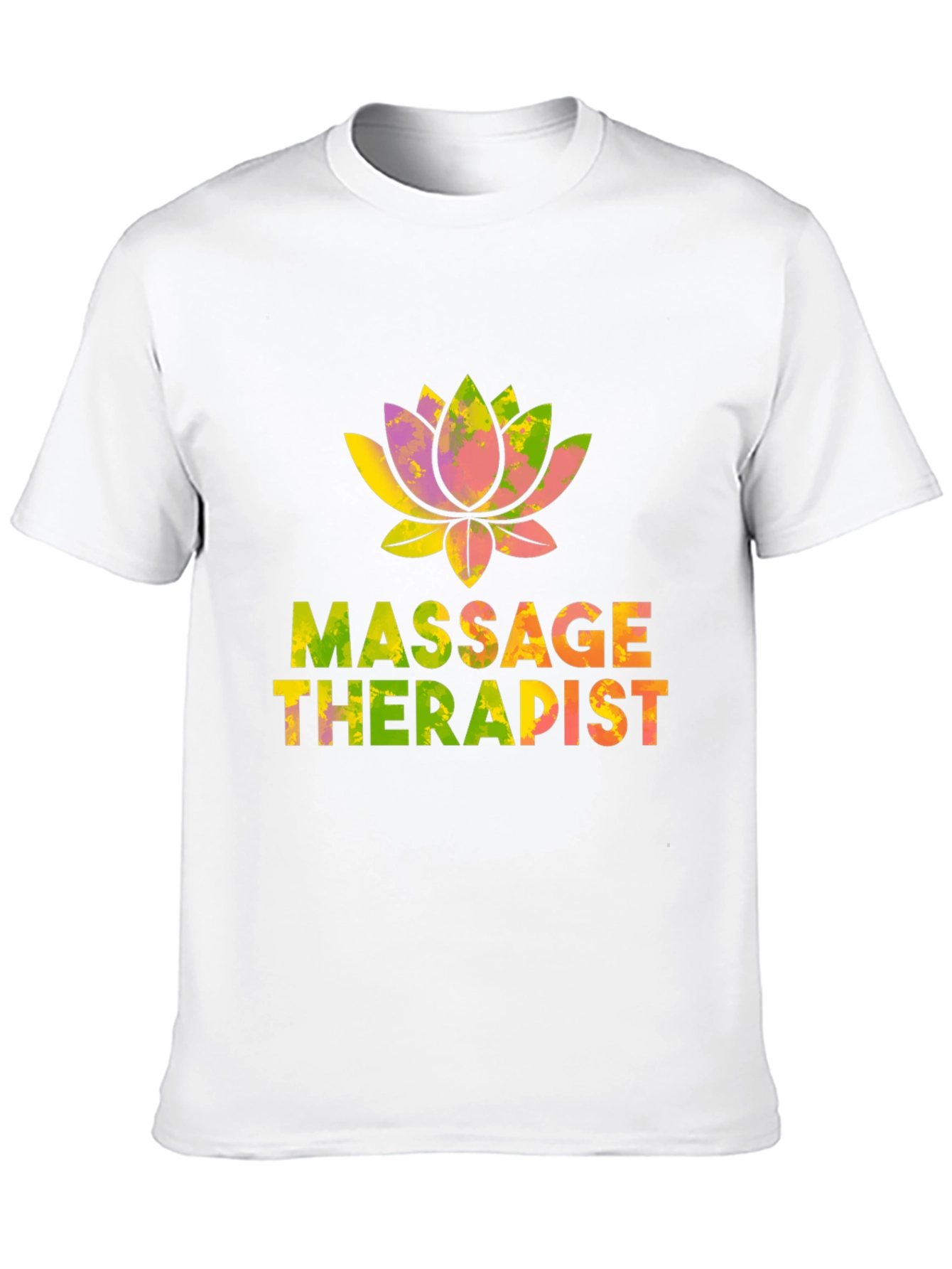 Black Massage Therapist Lotus Flower T-Shirt view 10