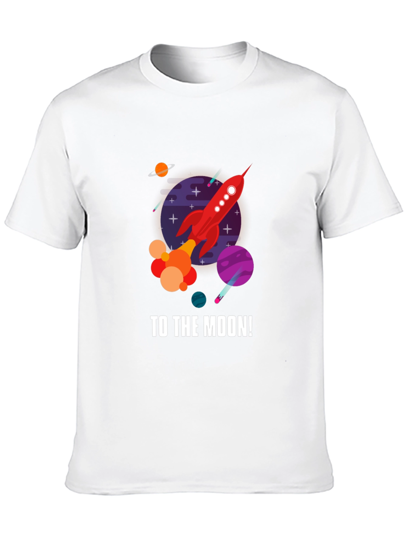 Black To the Moon Rocket Graphic T-Shirt - Black view 10