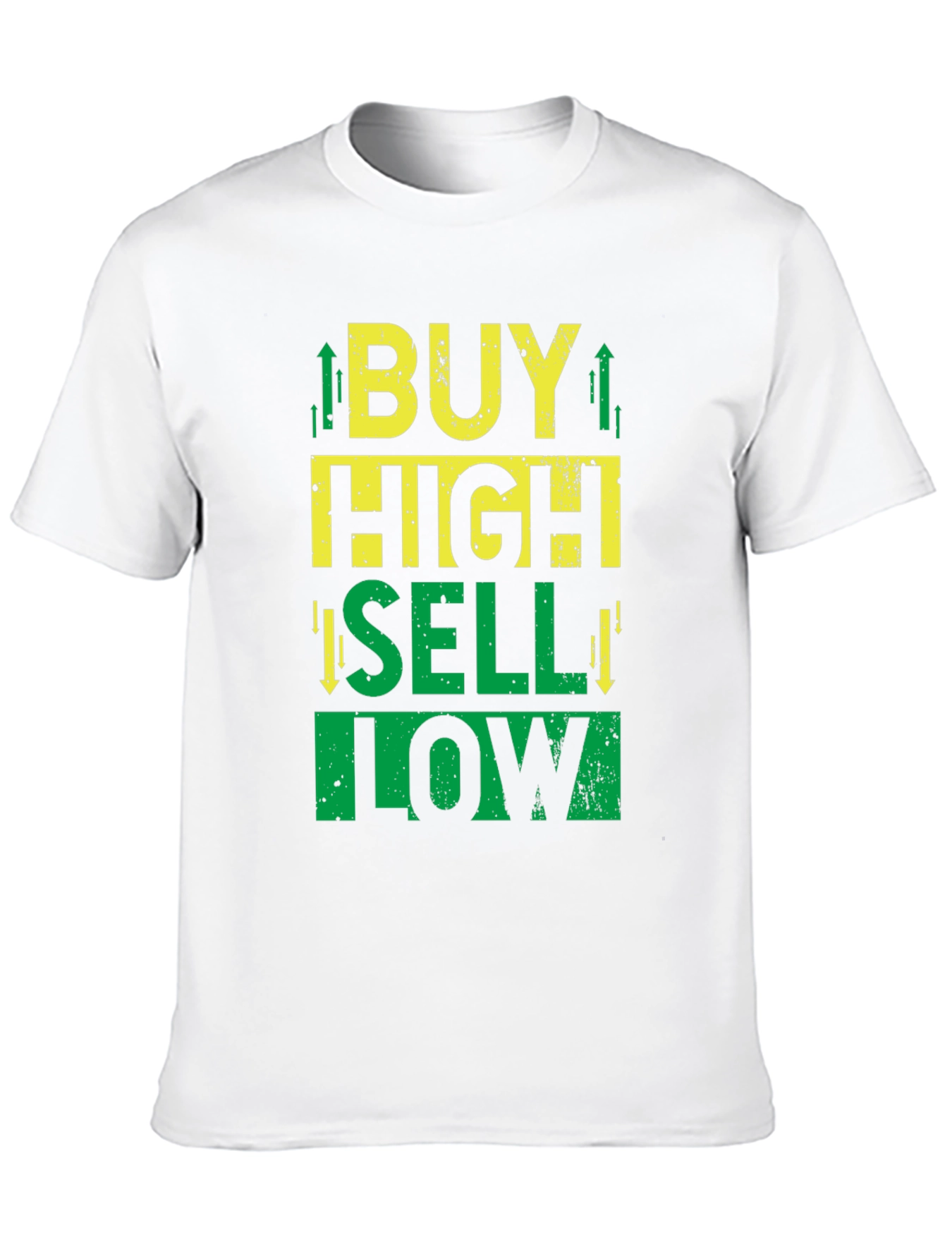 Black Buy High Sell Low T-Shirt - Stock Market Trader Tee view 10