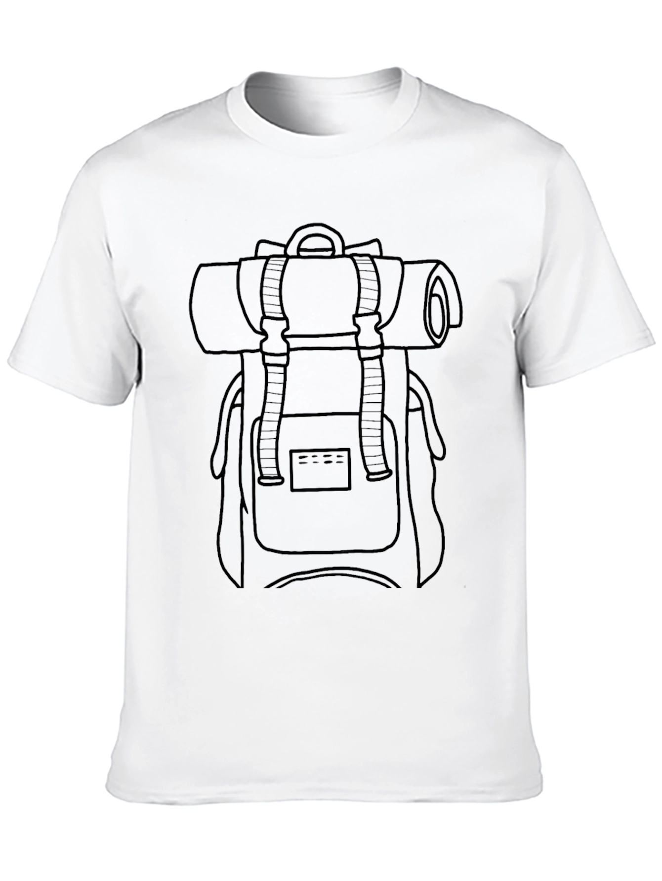 Black Backpack Graphic Black T-Shirt view 10