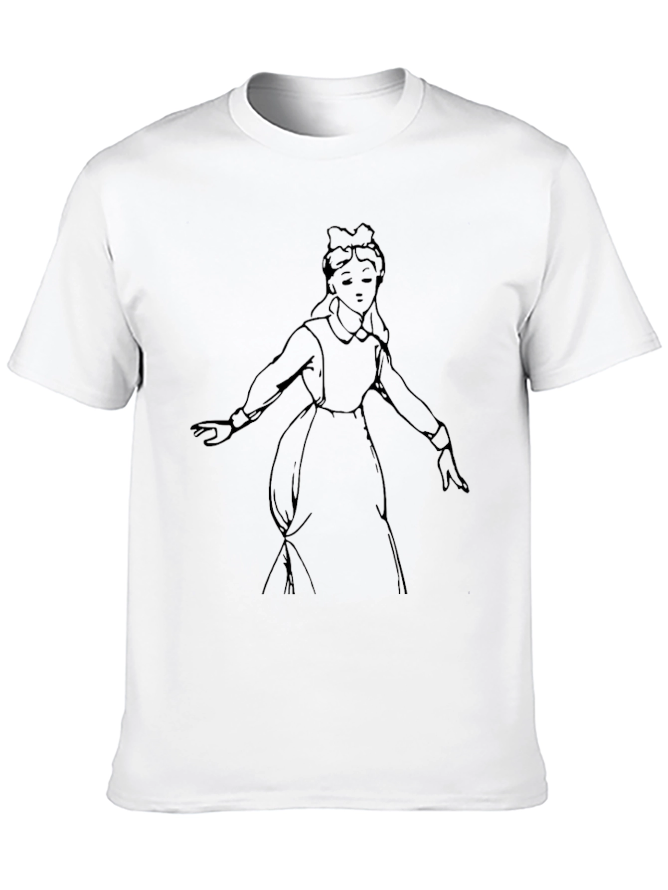 Black Victorian Lady Graphic Tee - Vintage Style Comfort view 10