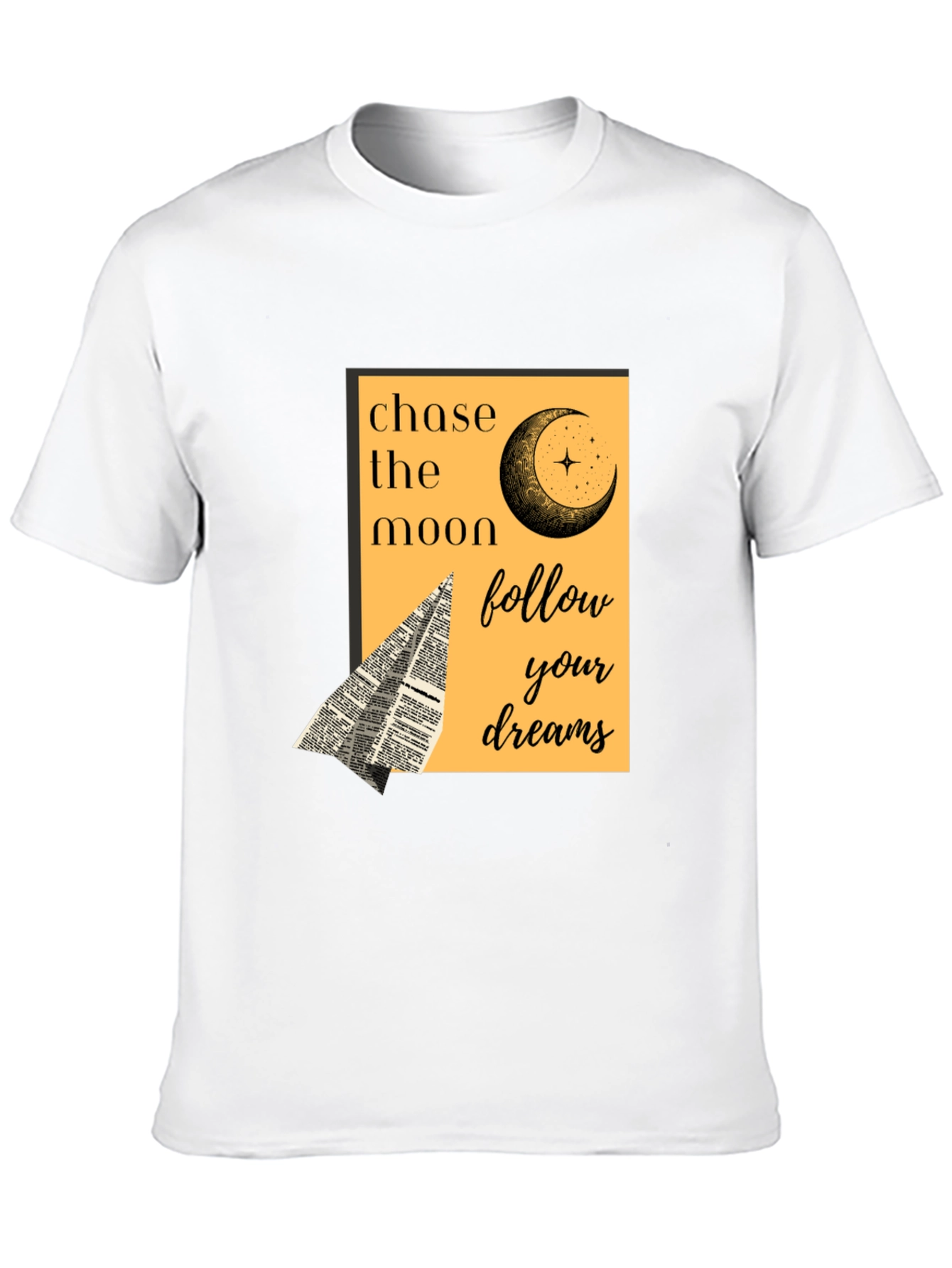 Black Chase the Moon Graphic Tee - Follow Your Dreams view 10