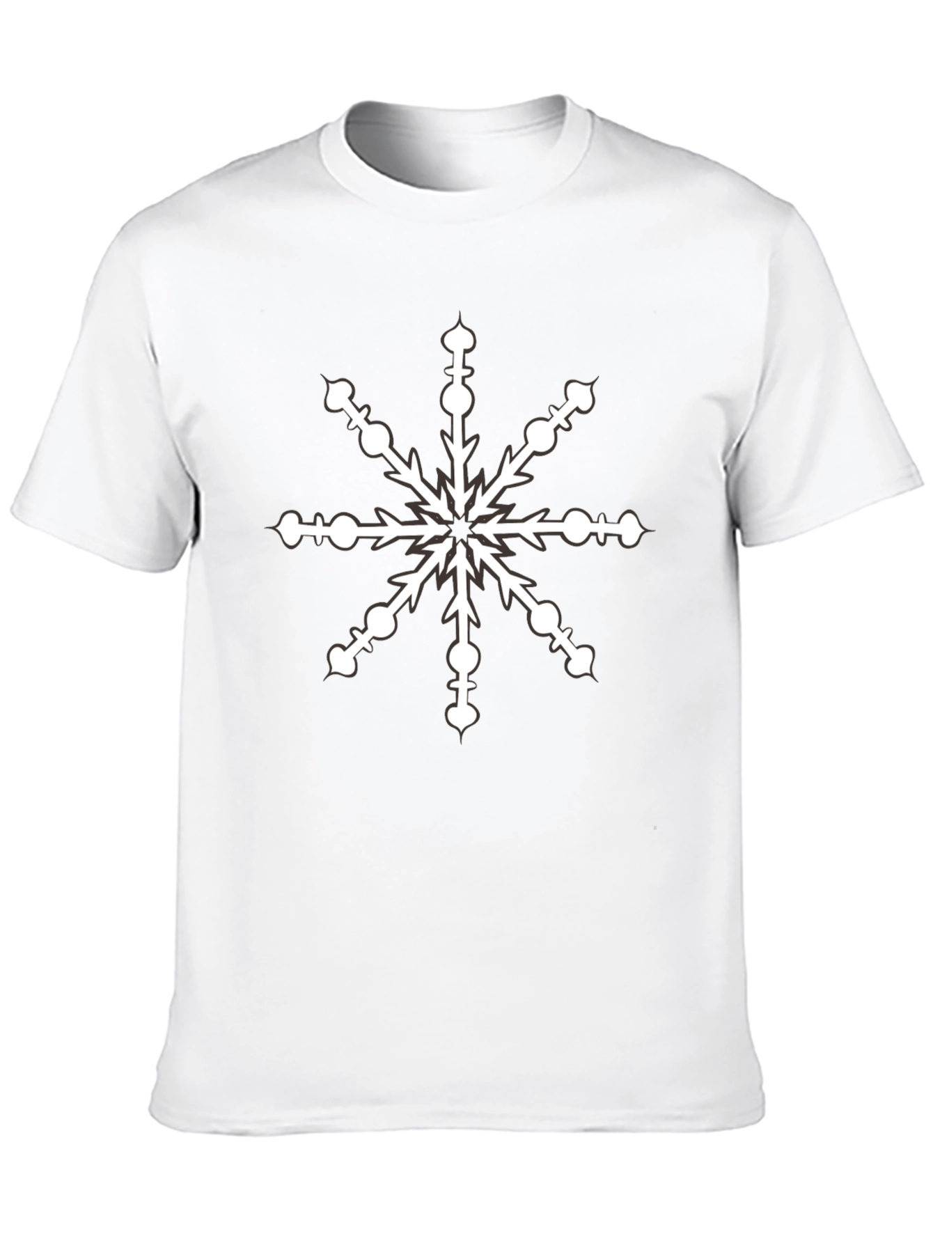 Black Snowflake Graphic Black T-Shirt view 10