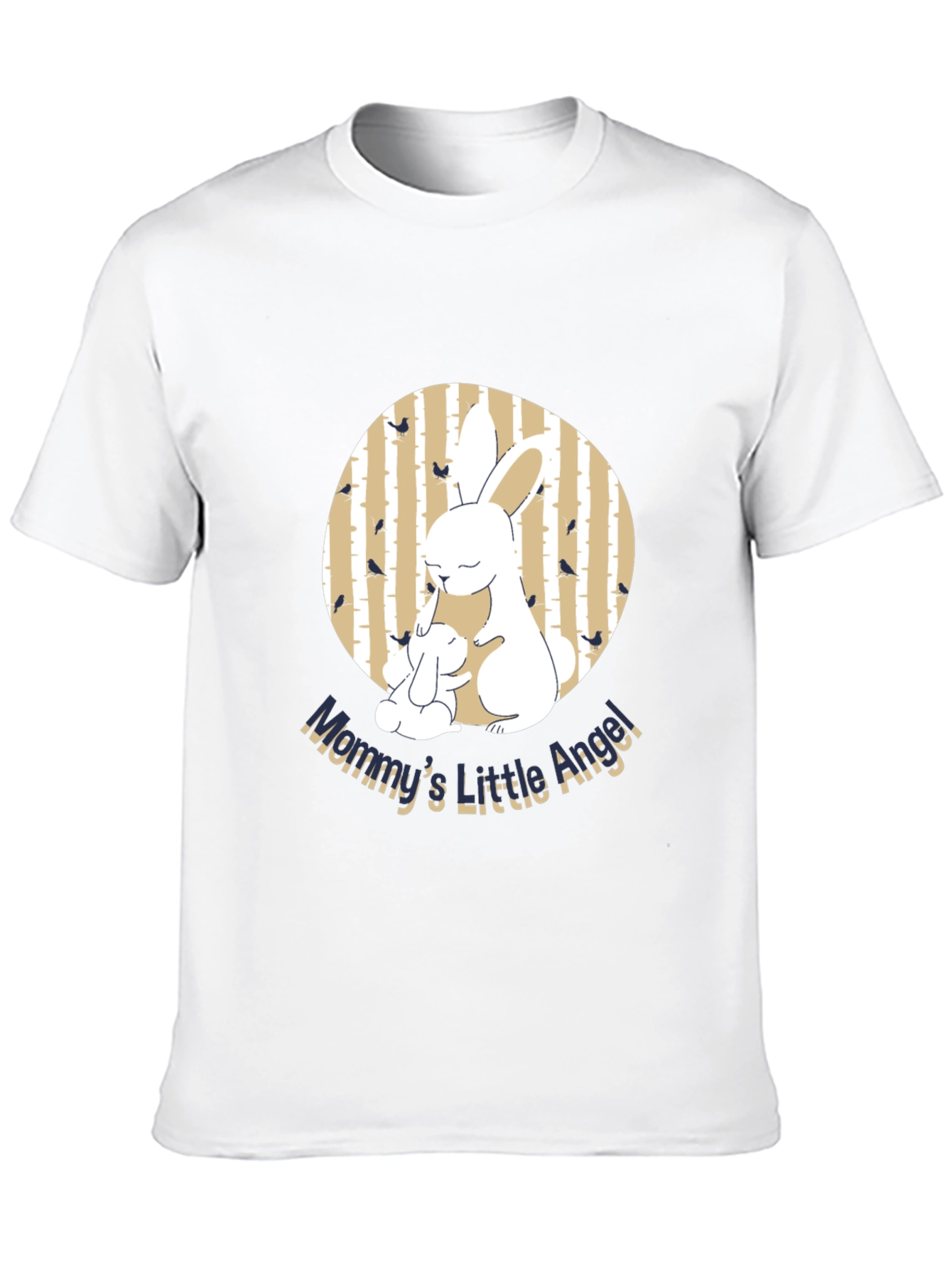 Black Mommy & Baby Bunny Graphic Tee - Adorable Family Shirt view 10