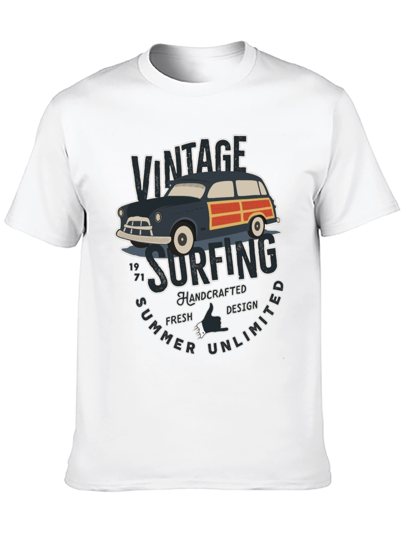 Black Vintage Surfing T-Shirt - Summer Unlimited view 10