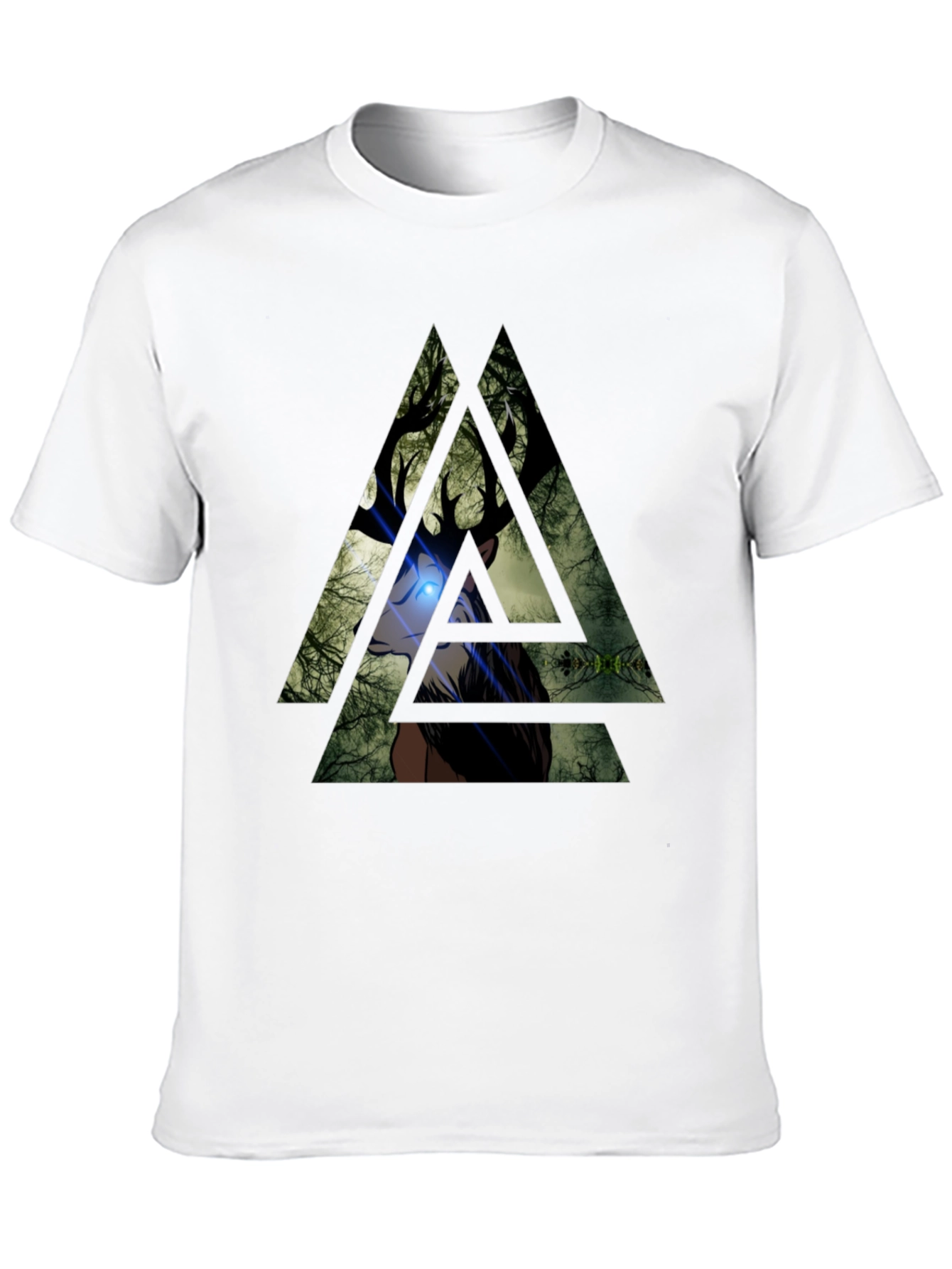 Black Mystic Deer Graphic Tee - Black view 10