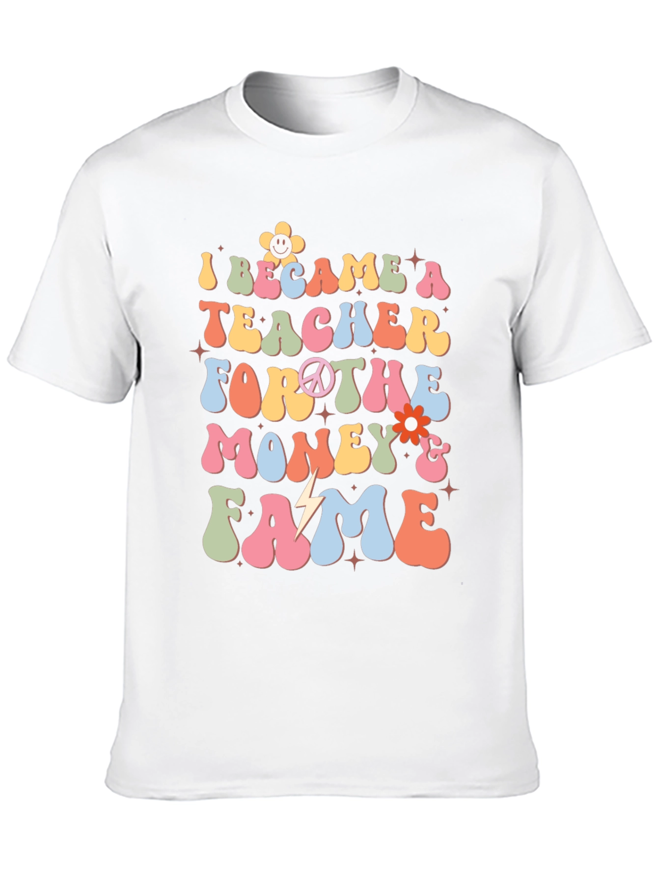 Black Teacher For The Money and Fame Graphic T-Shirt view 10