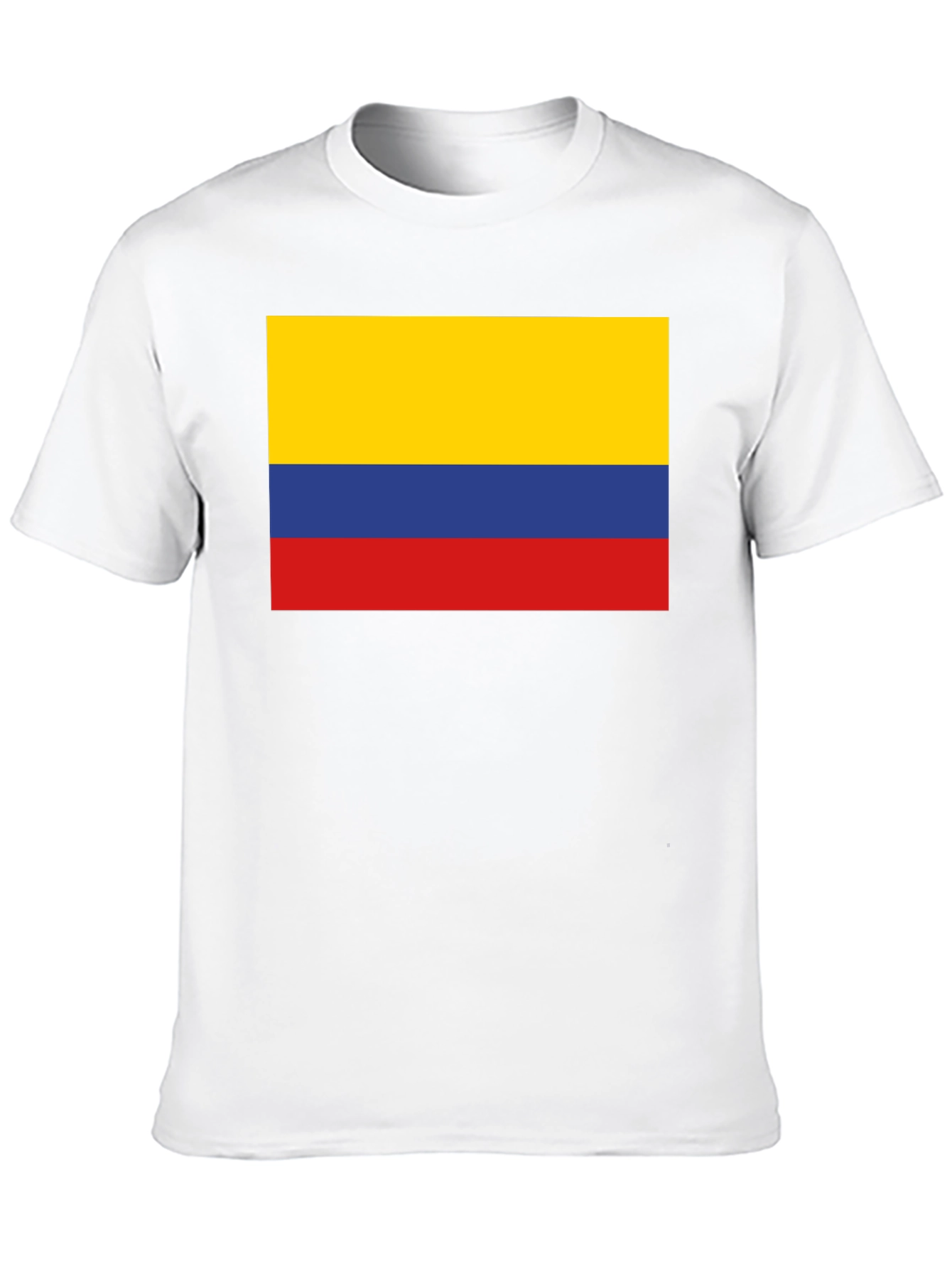 Black Colombia Flag T-Shirt - Black Crew Neck Tee view 10