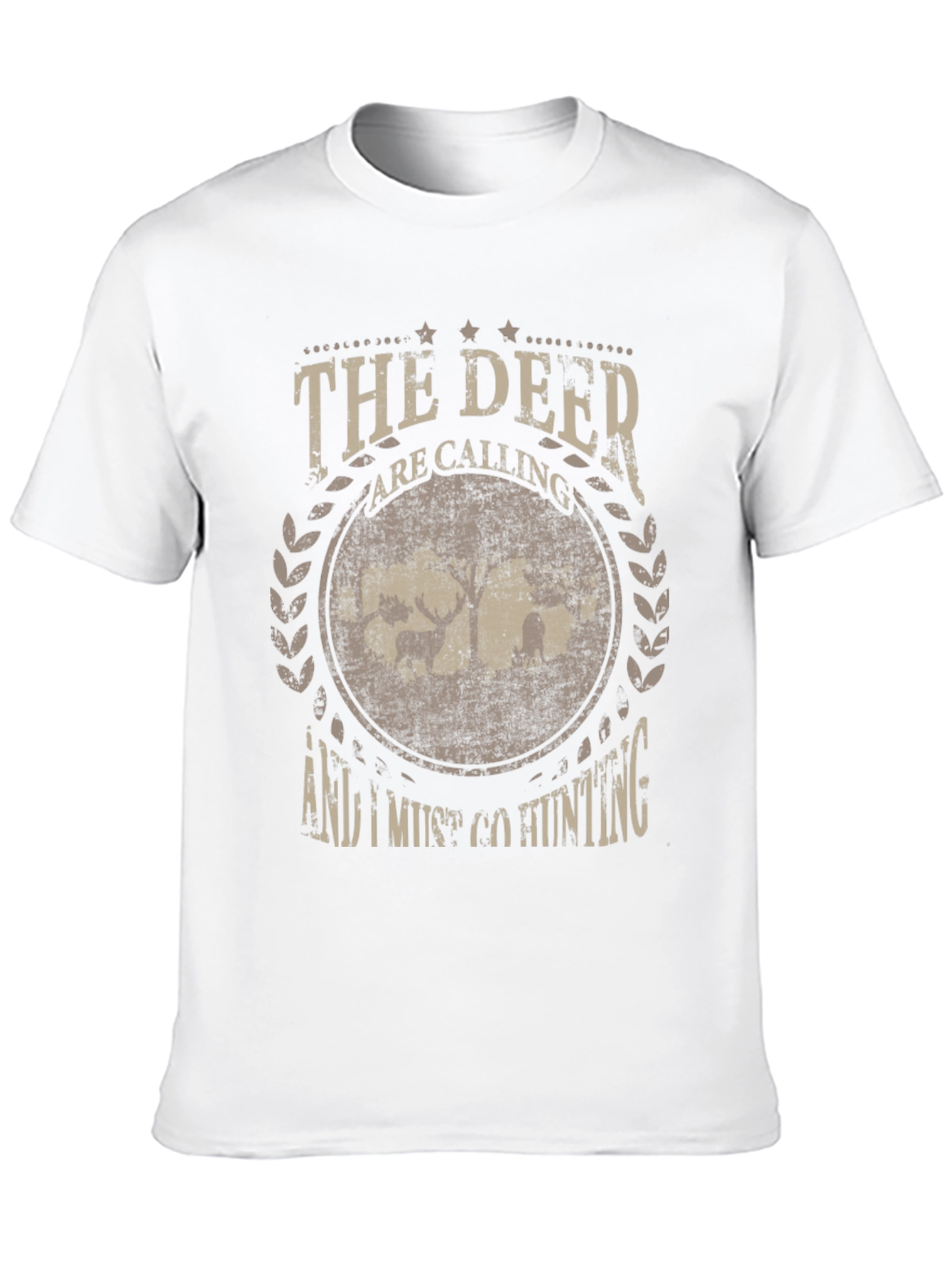 Black The Deer are Calling Hunting Graphic T-Shirt view 10