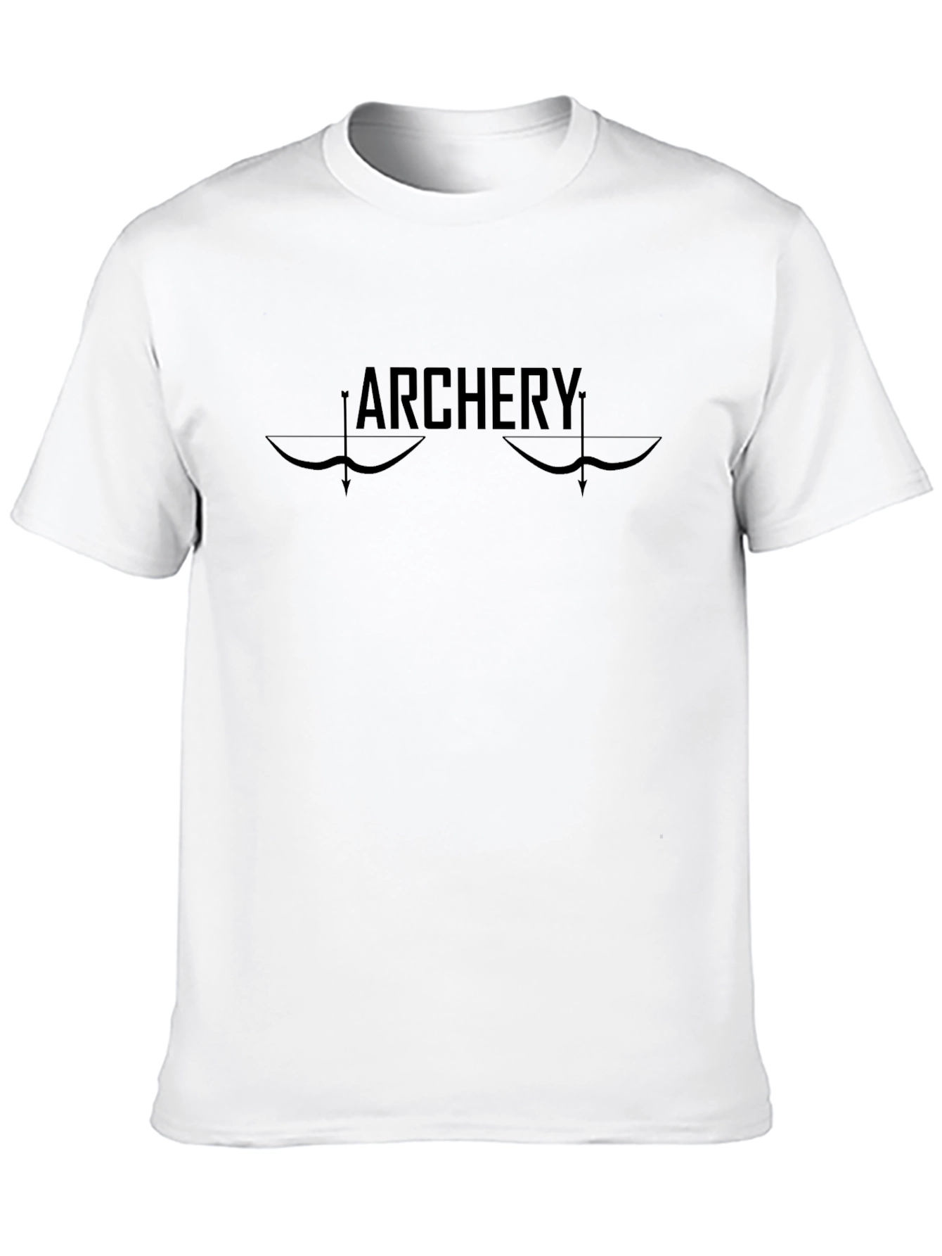 Archery Bow Arrow Graphic T-Shirt - Black Casual Tee - 10