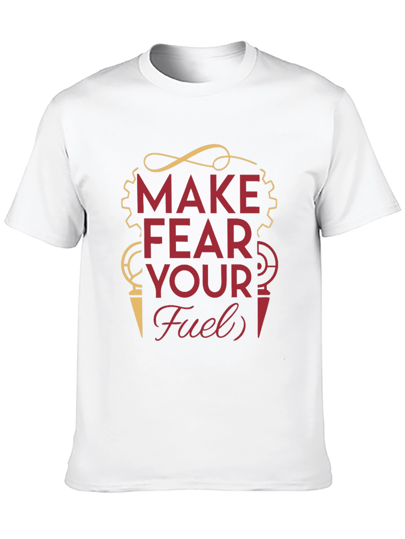 Black Make Fear Your Fuel T-Shirt - Motivational Graphic Tee view 10