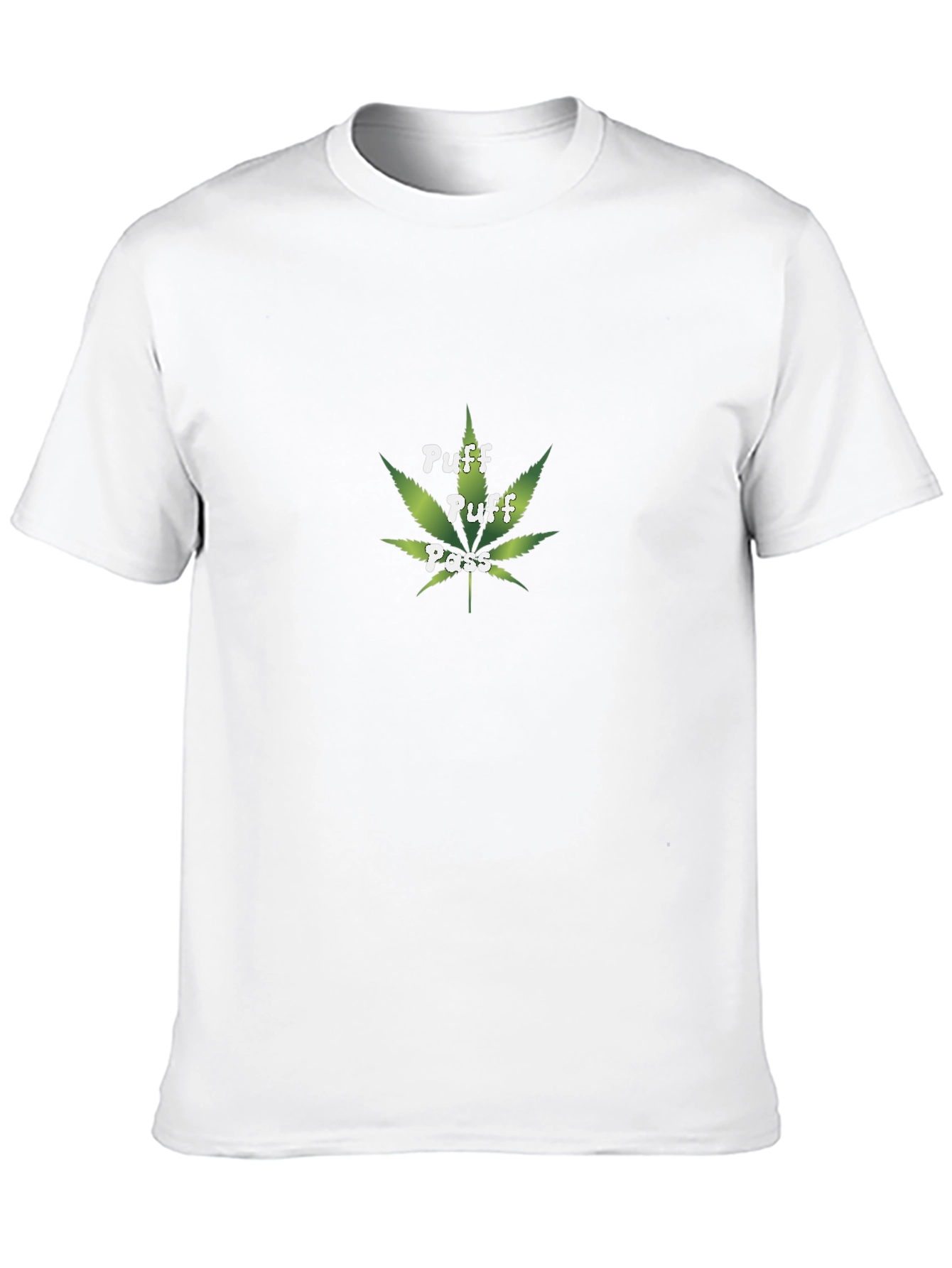 Black Puff Puff Pass T-Shirt - Classic Black Crew Neck Tee view 10
