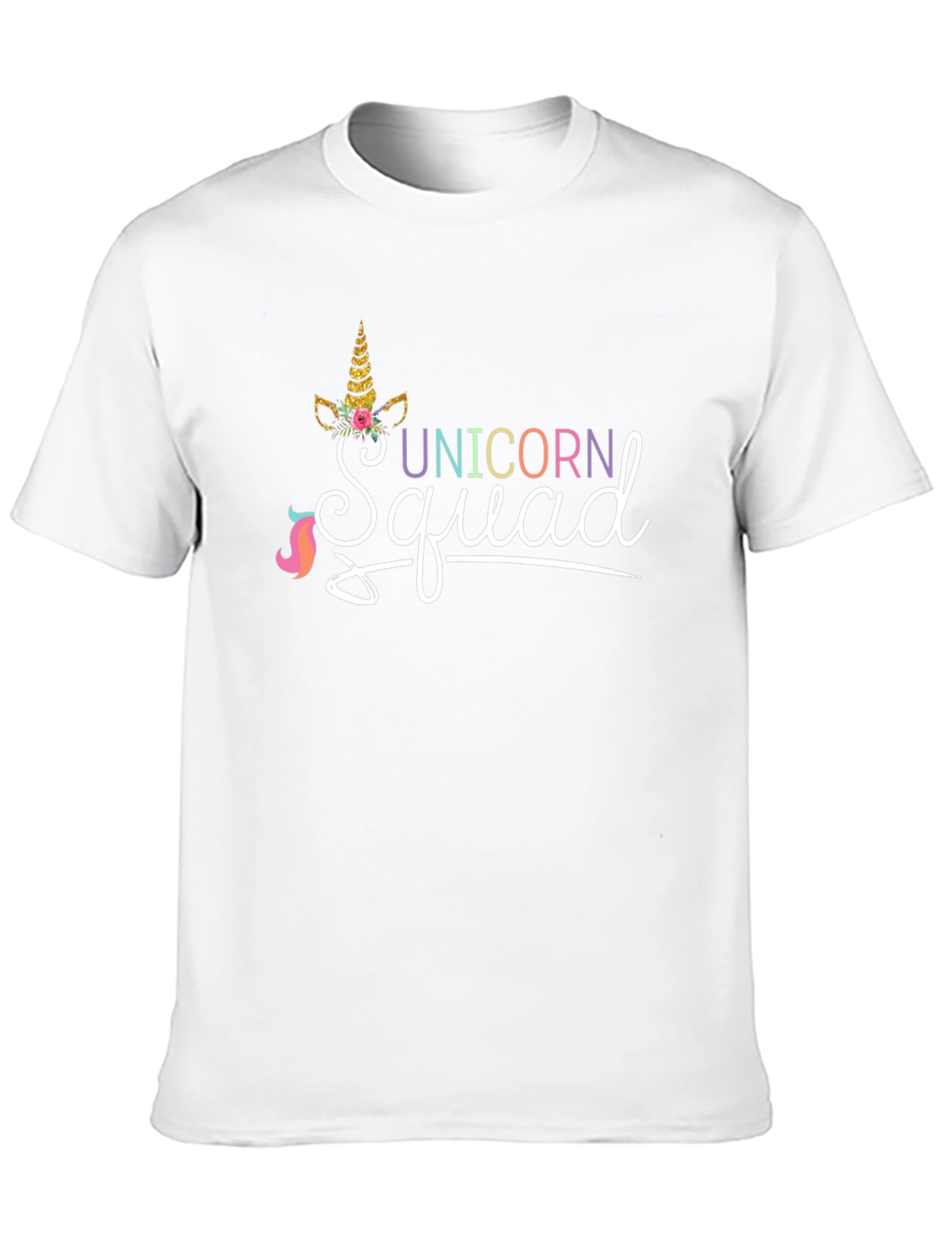 Black Unicorn Squad Graphic Tee - Black Cotton T-Shirt view 10