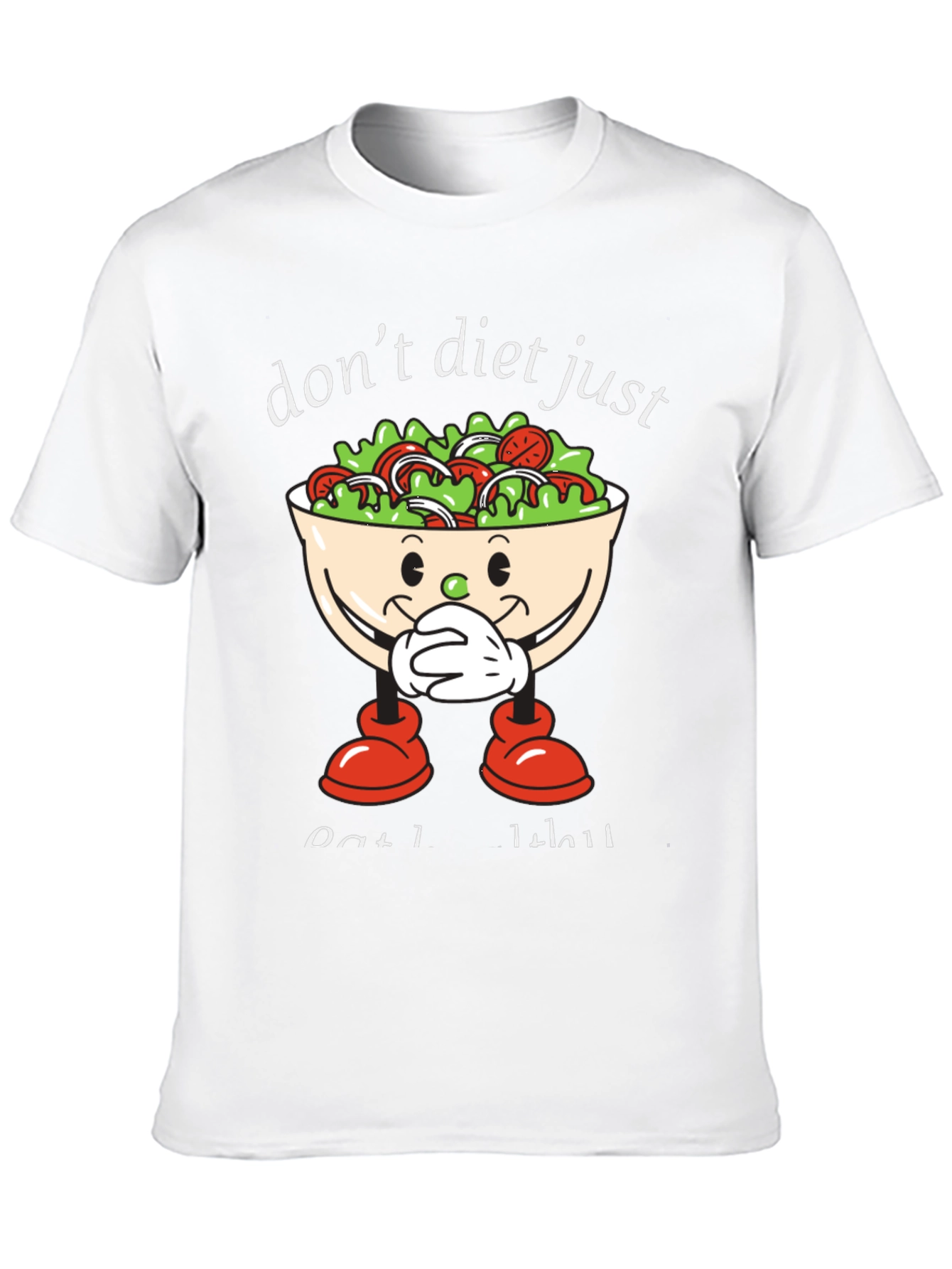 Black Don't Diet Just Eat Salad T-Shirt view 10