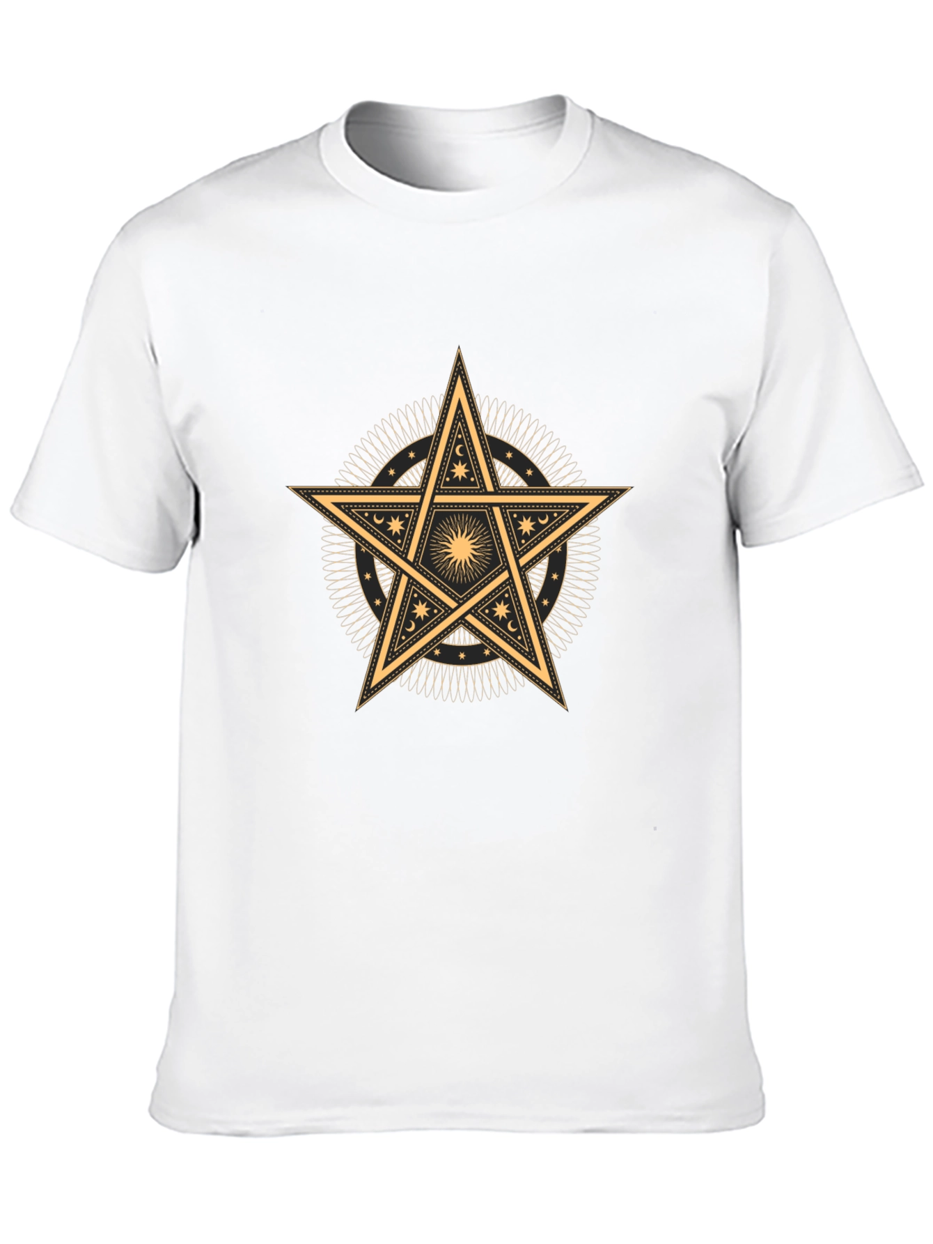 Black Occult Star Graphic Tee - Black Cotton Blend view 10