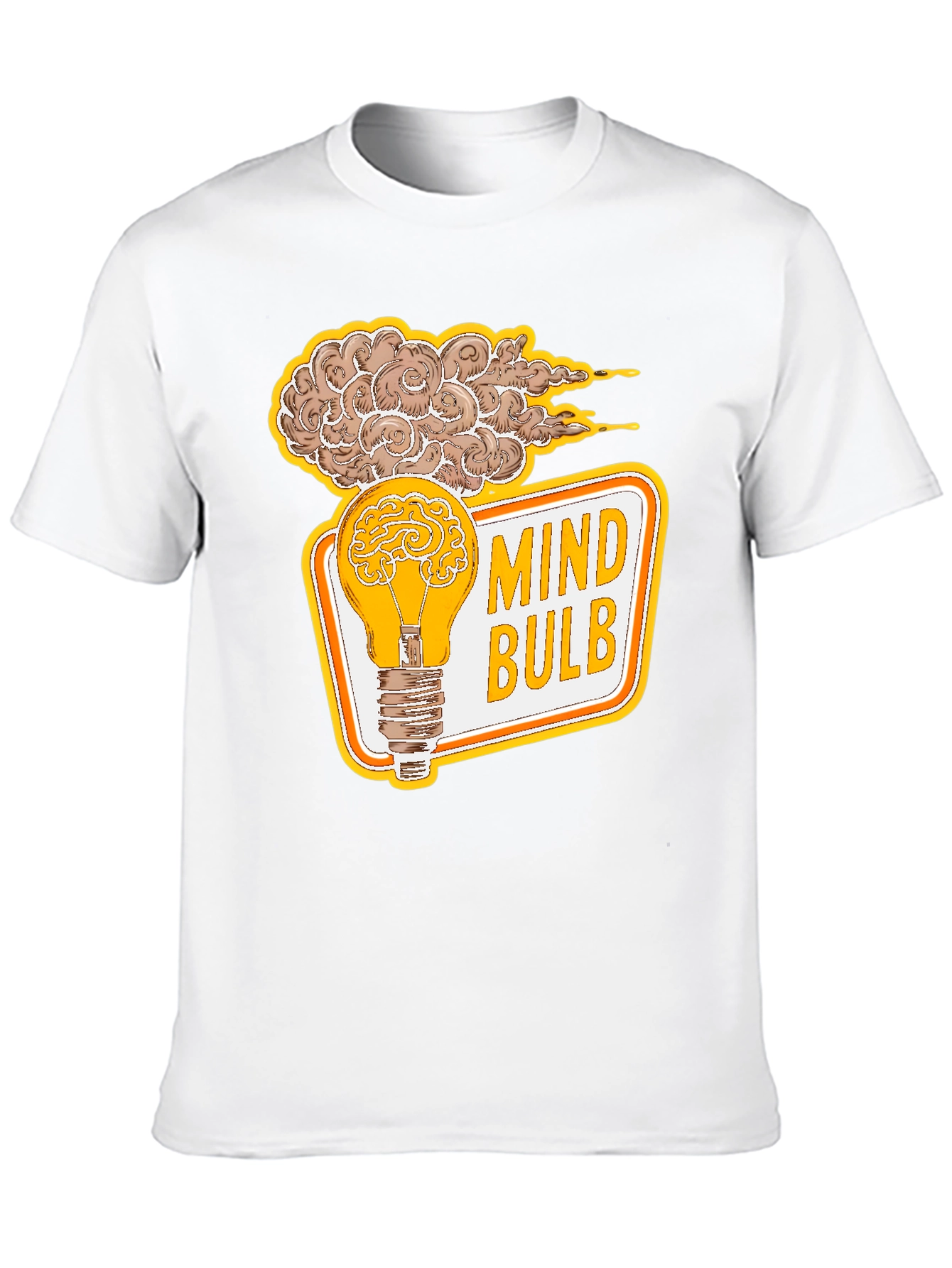 Black Mind Bulb Graphic T-Shirt - Brain Power Tee view 10