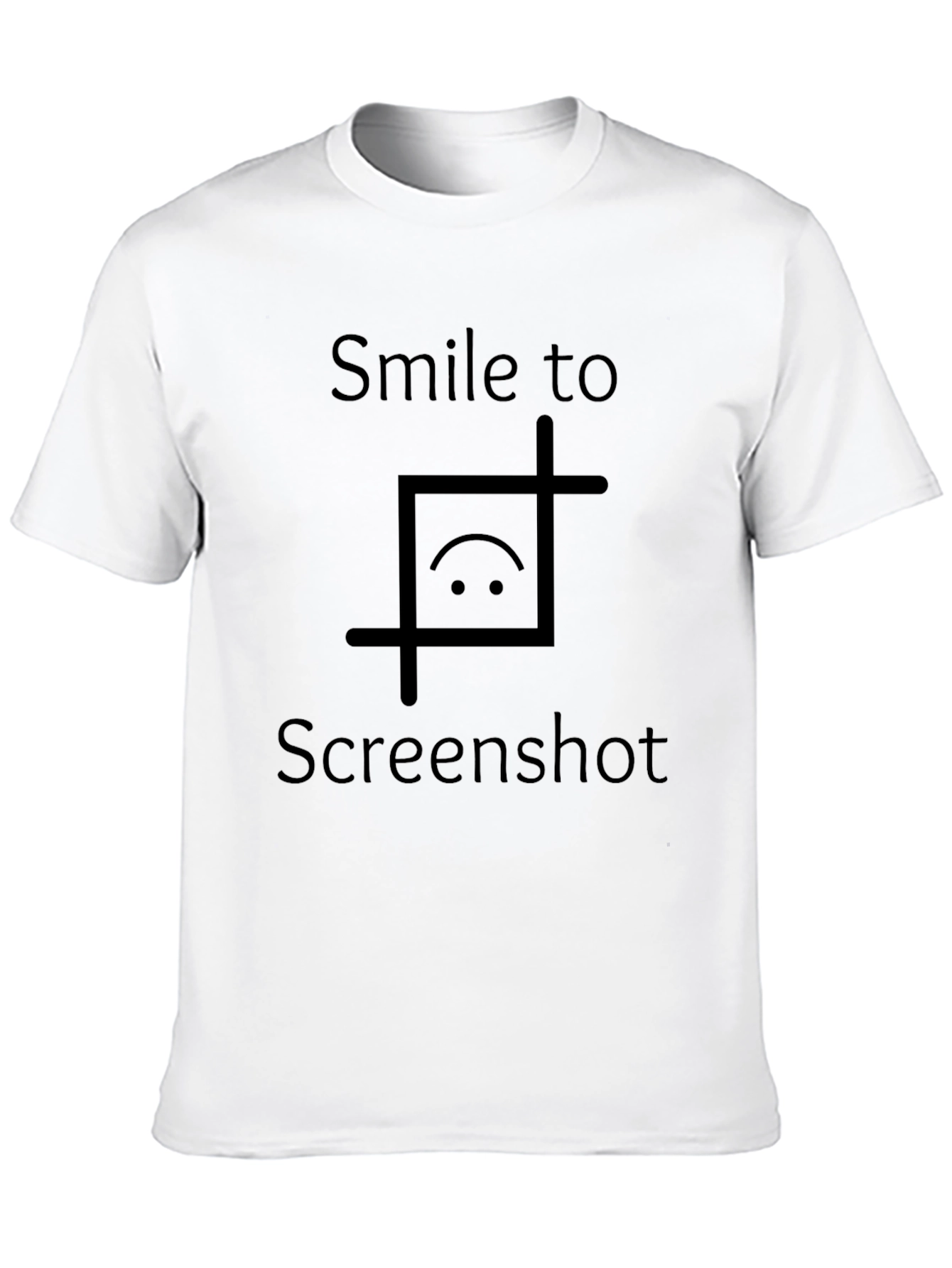 Black Smile To Screenshot Graphic Tee - Trendy Casual Shirt view 10