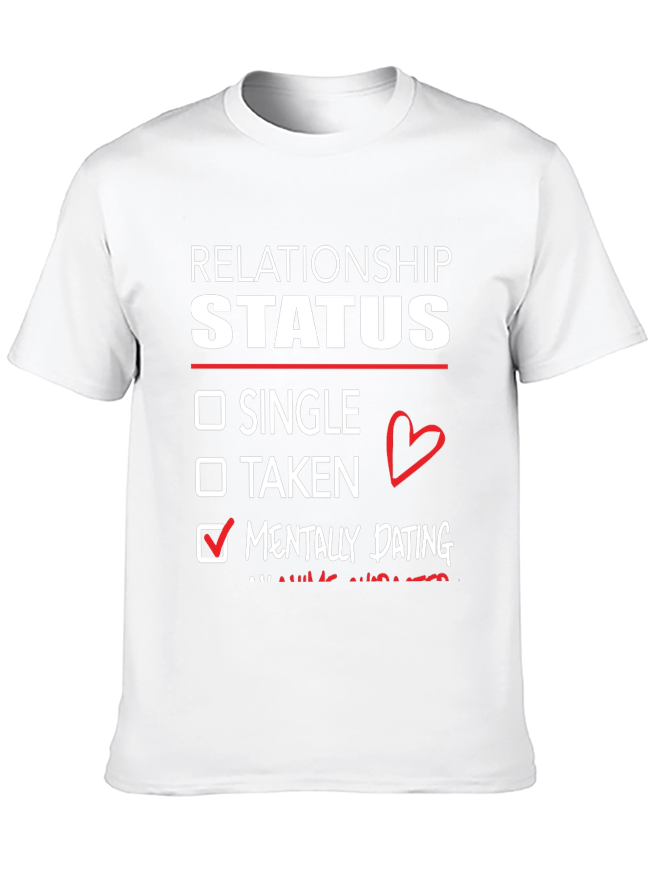 Black Relationship Status Mentally Dating T-Shirt view 10