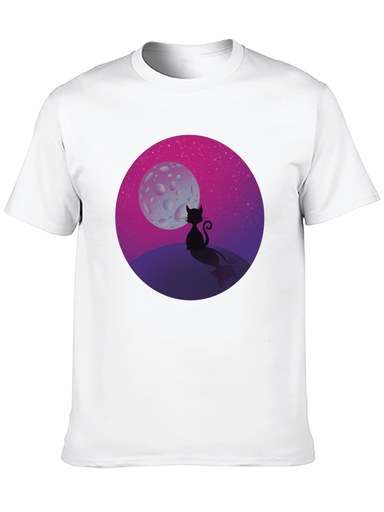 Black Black Cat Moon T-Shirt view 10