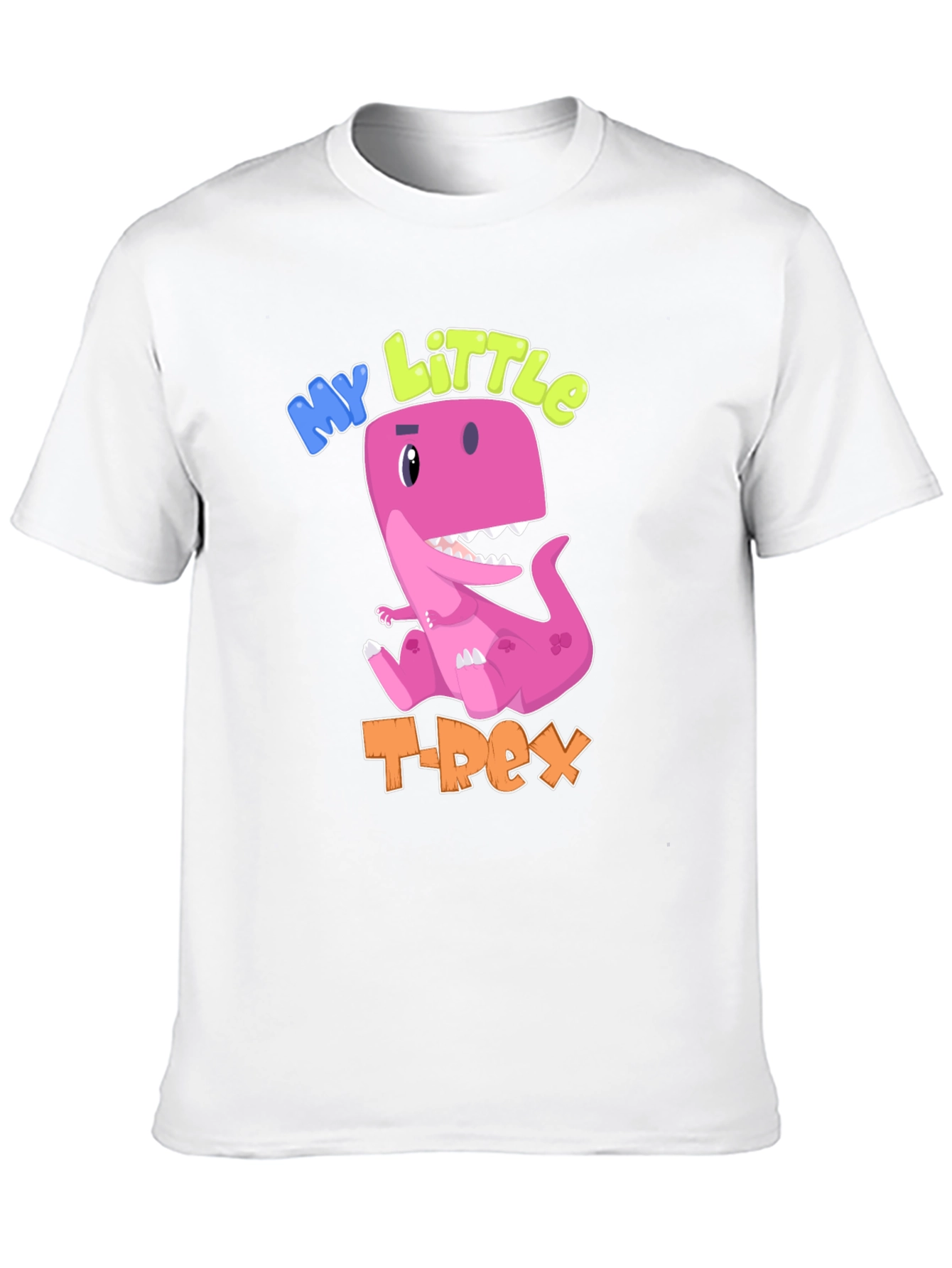 Black My Little T-Rex Black Cotton T-Shirt view 10