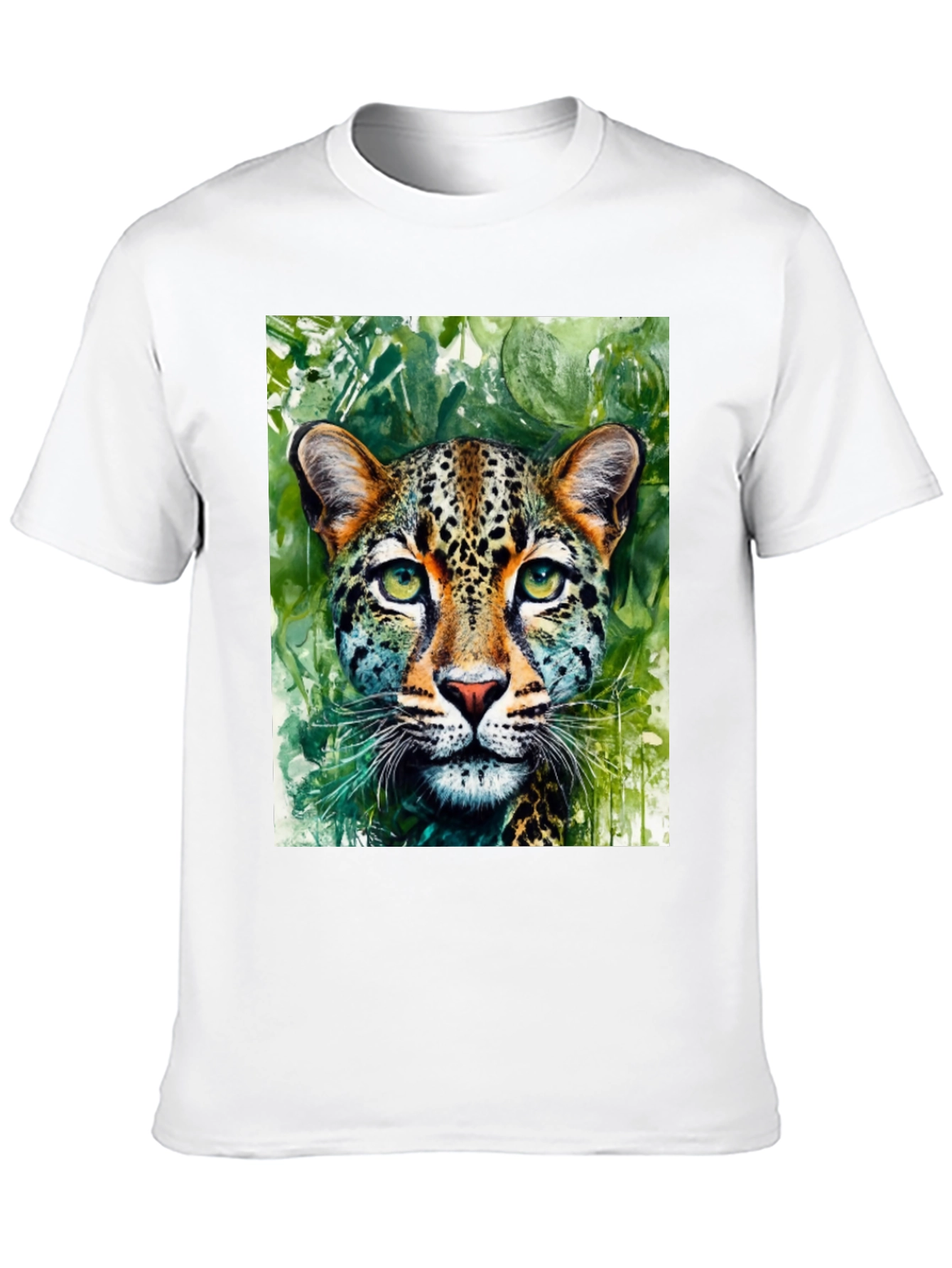 Black Leopard Graphic Tee - Wildlife Art Shirt view 10