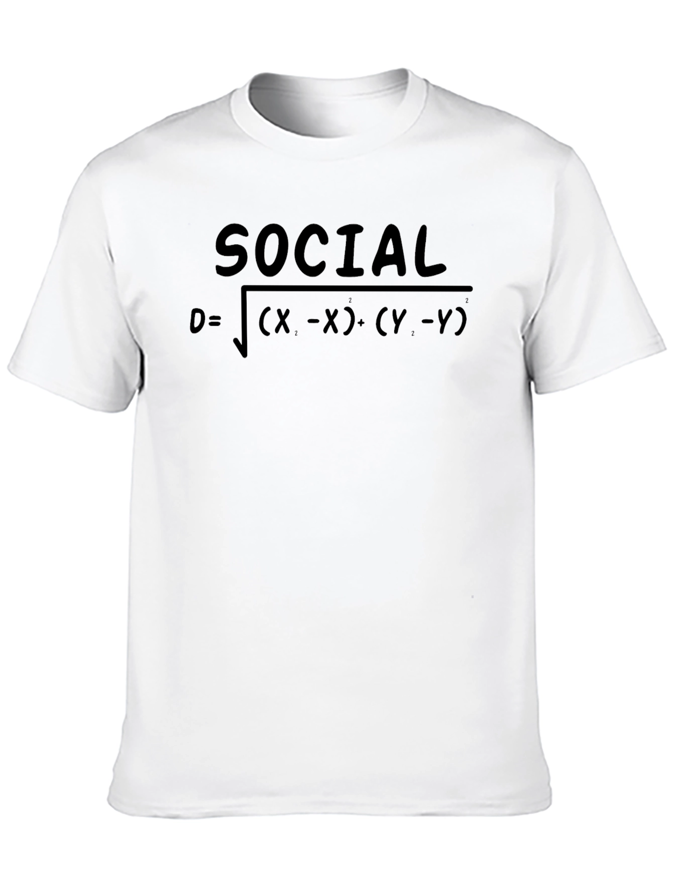 Black Social Distance Formula T-Shirt - Funny Math Tee view 10