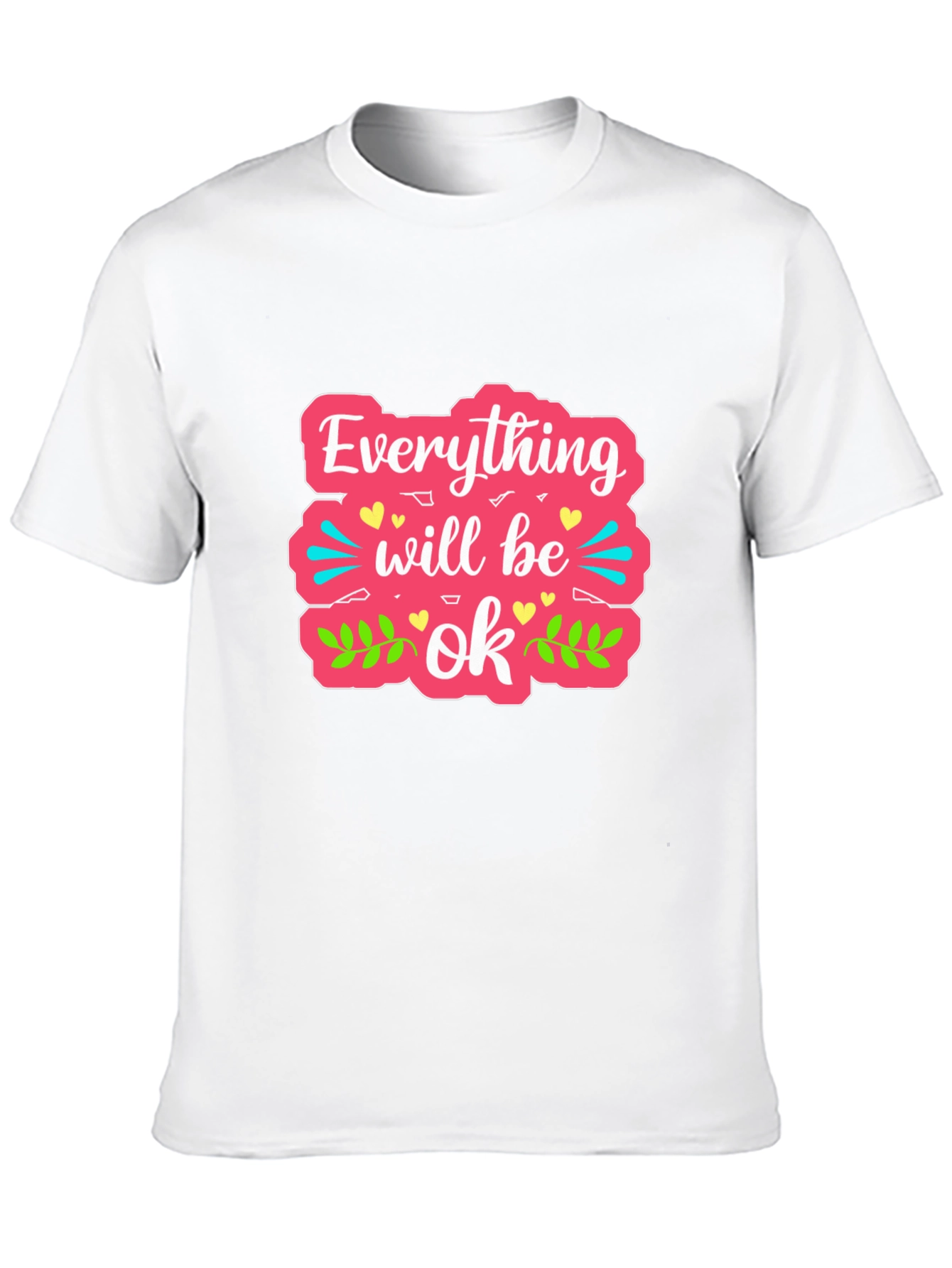Black Everything Will Be Ok Graphic Tee view 10