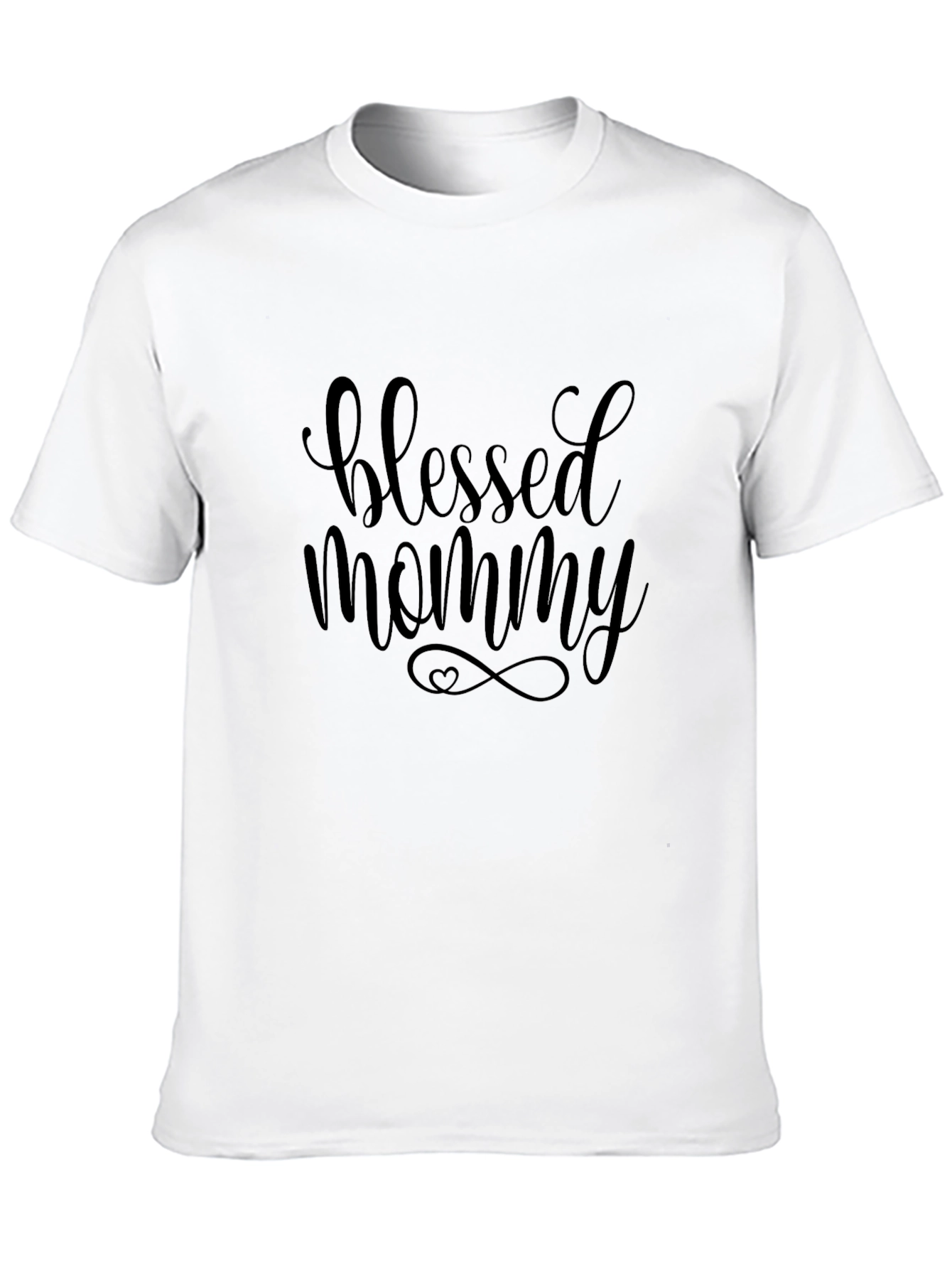 Blessed Mommy Black Graphic Tee Shirt - 10